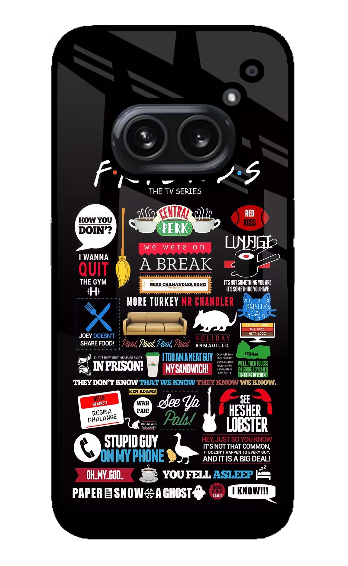 FRIENDS Nothing Phone 2A Plus Glass Case Back Cover by Casekaro