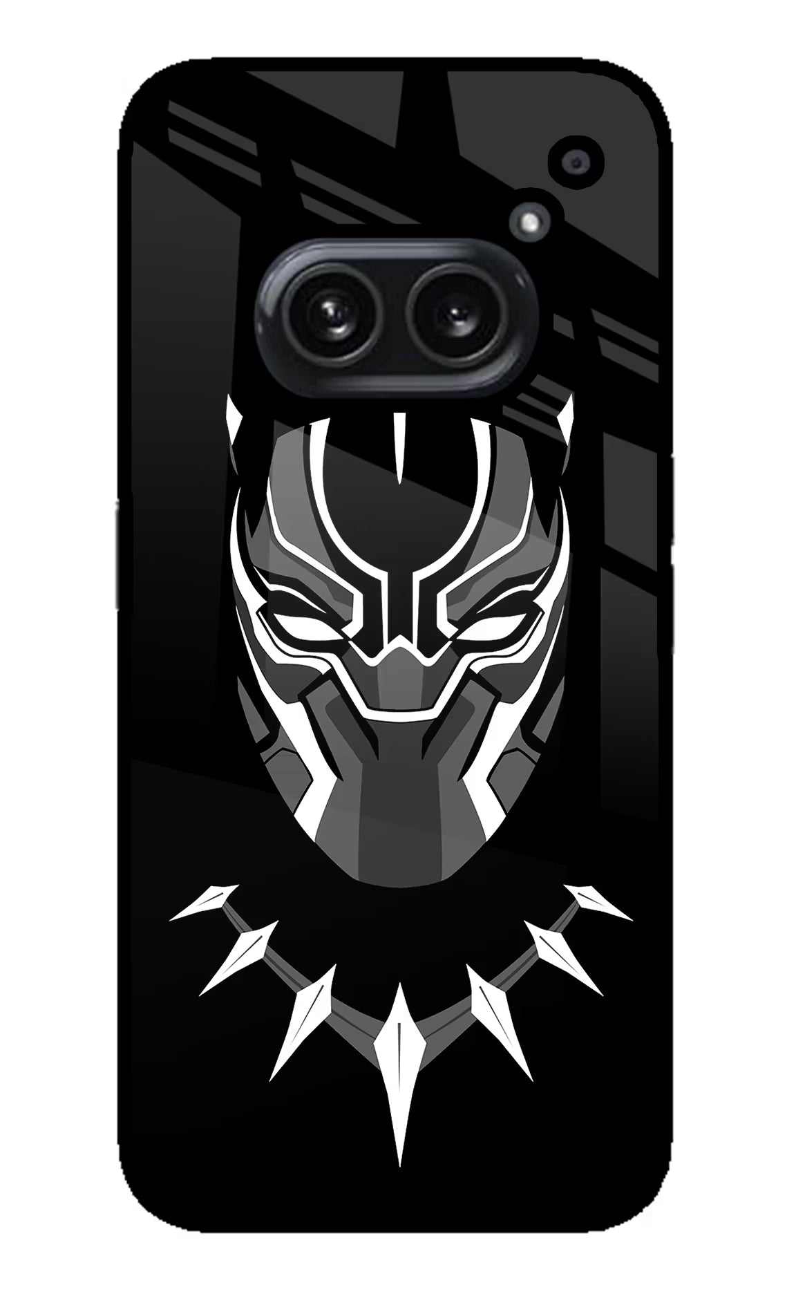 Black Panther Nothing Phone 2A Plus Glass Case Back Cover by Casekaro