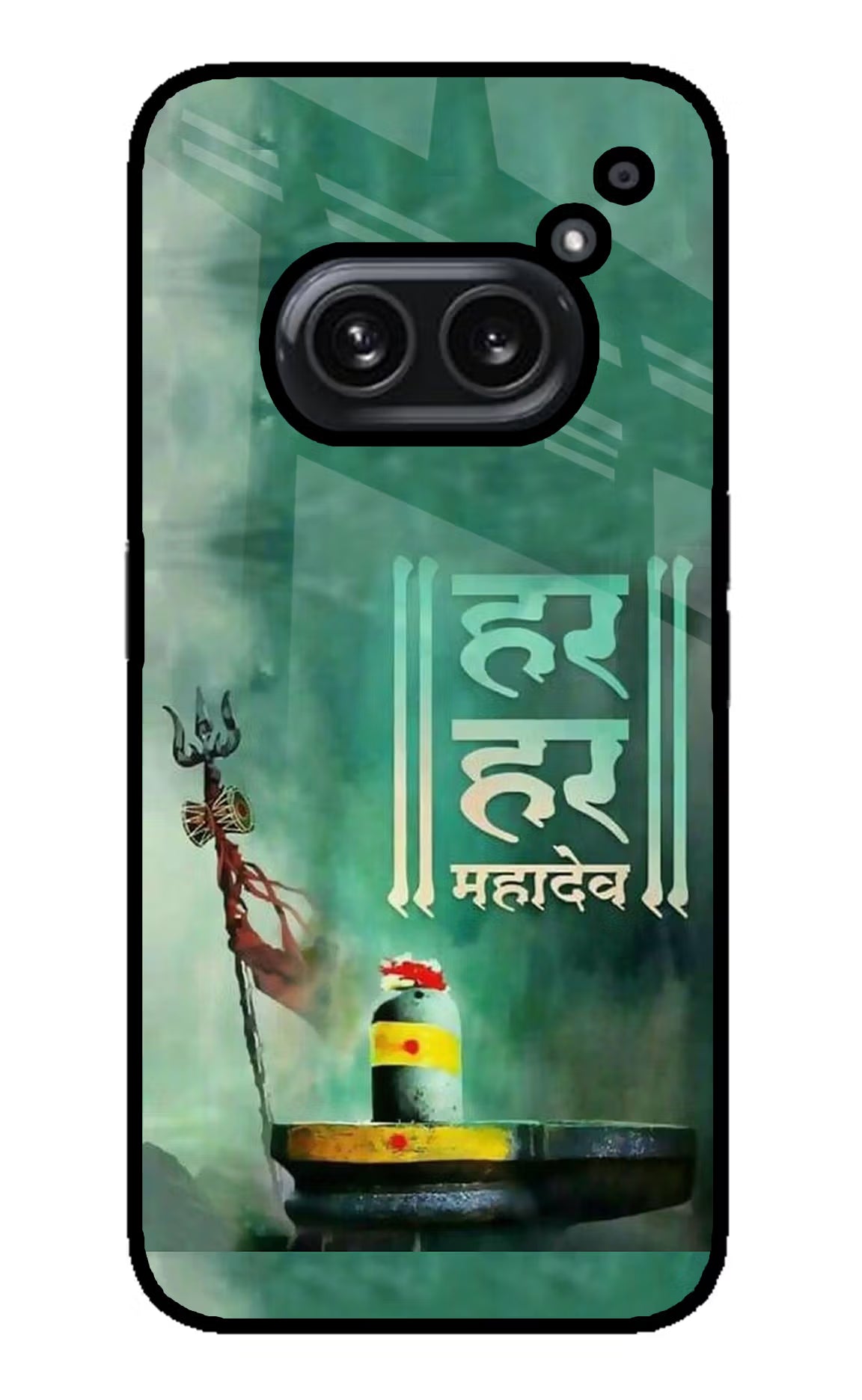 Har Har Mahadev Shivling Nothing Phone 2A Plus Glass Case Back Cover by Casekaro