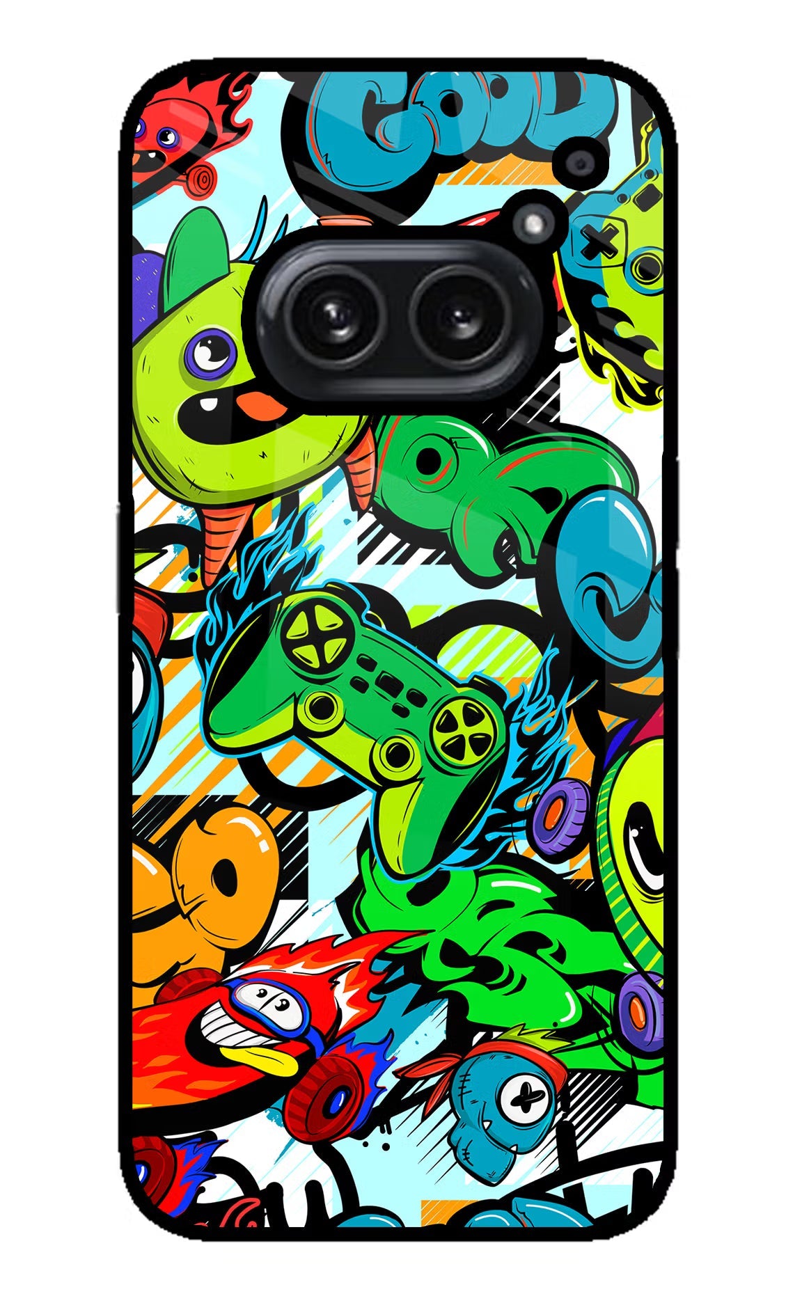 Game Doodle Nothing Phone 2A Plus Glass Case Back Cover by Casekaro