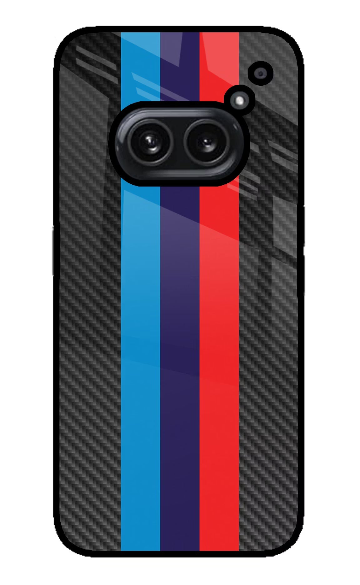 BMW Stripes Pattern Nothing Phone 2A Plus Glass Case Back Cover by Casekaro