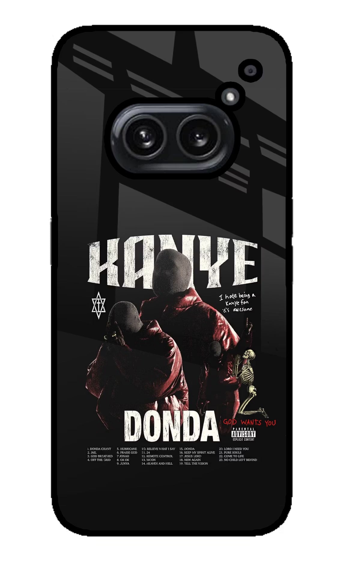 Donda Kanye West Nothing Phone 2A Plus Glass Case Back Cover by Casekaro