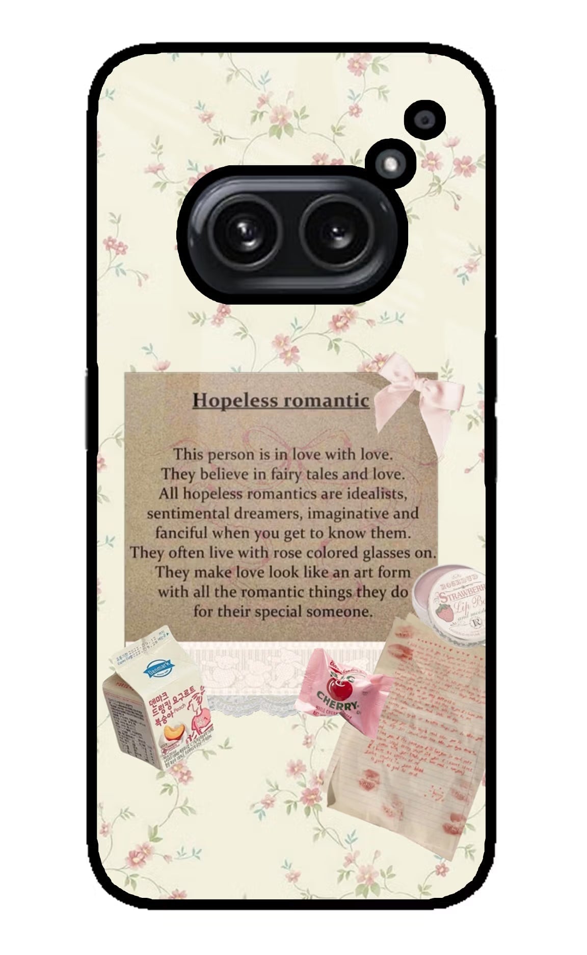 Hopeless Romantic Nothing Phone 2A Plus Glass Case Back Cover by Casekaro