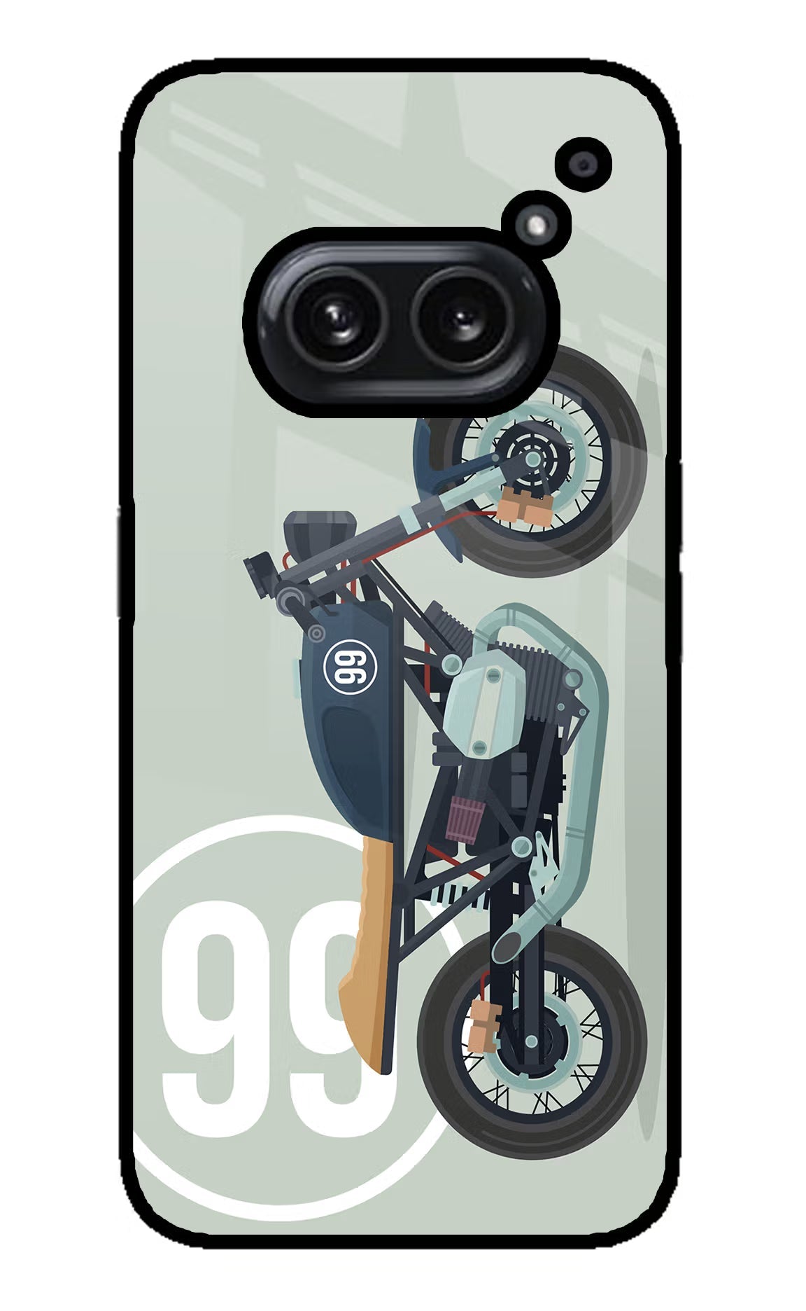 Classic Cafe Racer 99 Nothing Phone 2A Plus Glass Case Back Cover by Casekaro