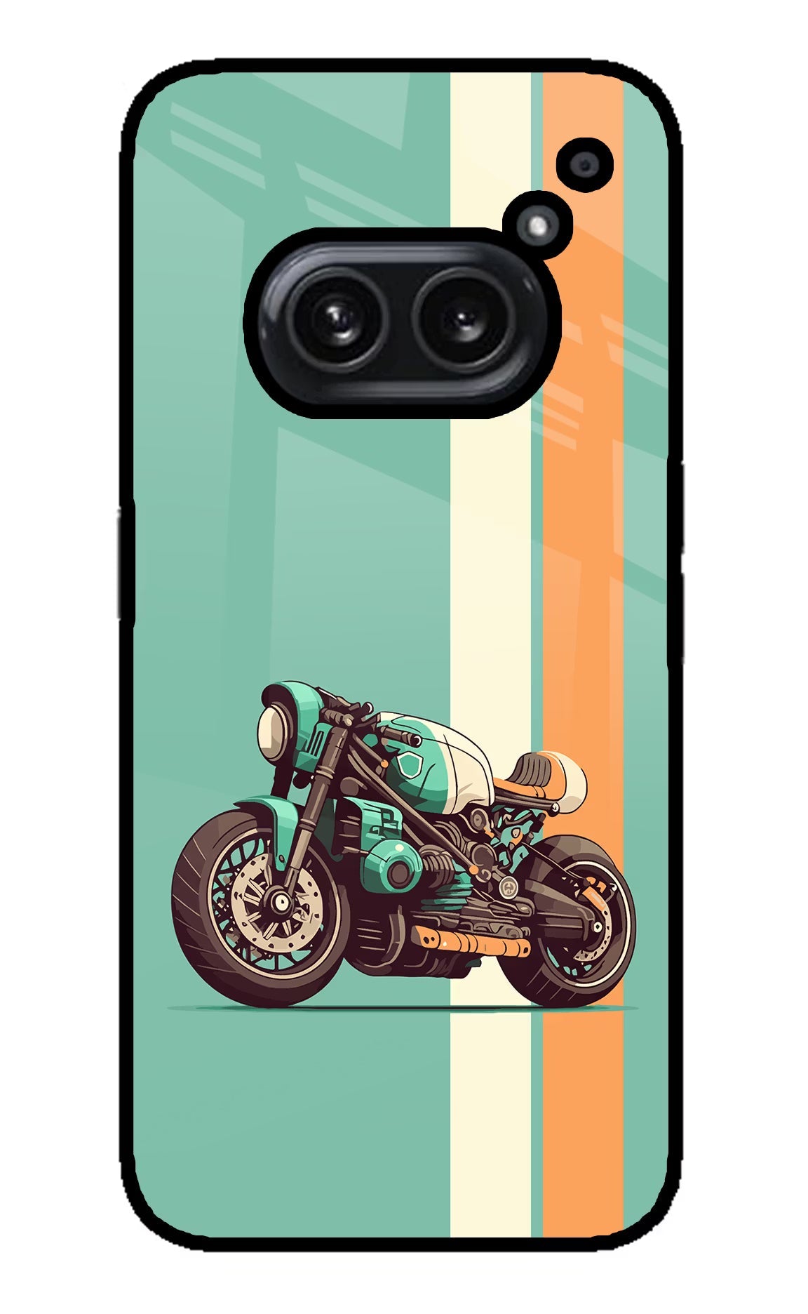 Striped Moto Drift Nothing Phone 2A Plus Glass Case Back Cover by Casekaro