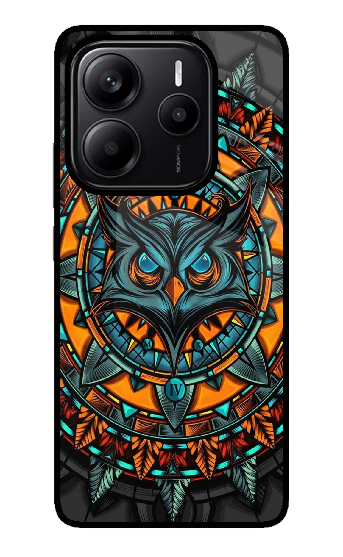 Angry Owl Art Redmi Note 14 5G Glass Case Back Cover by Casekaro