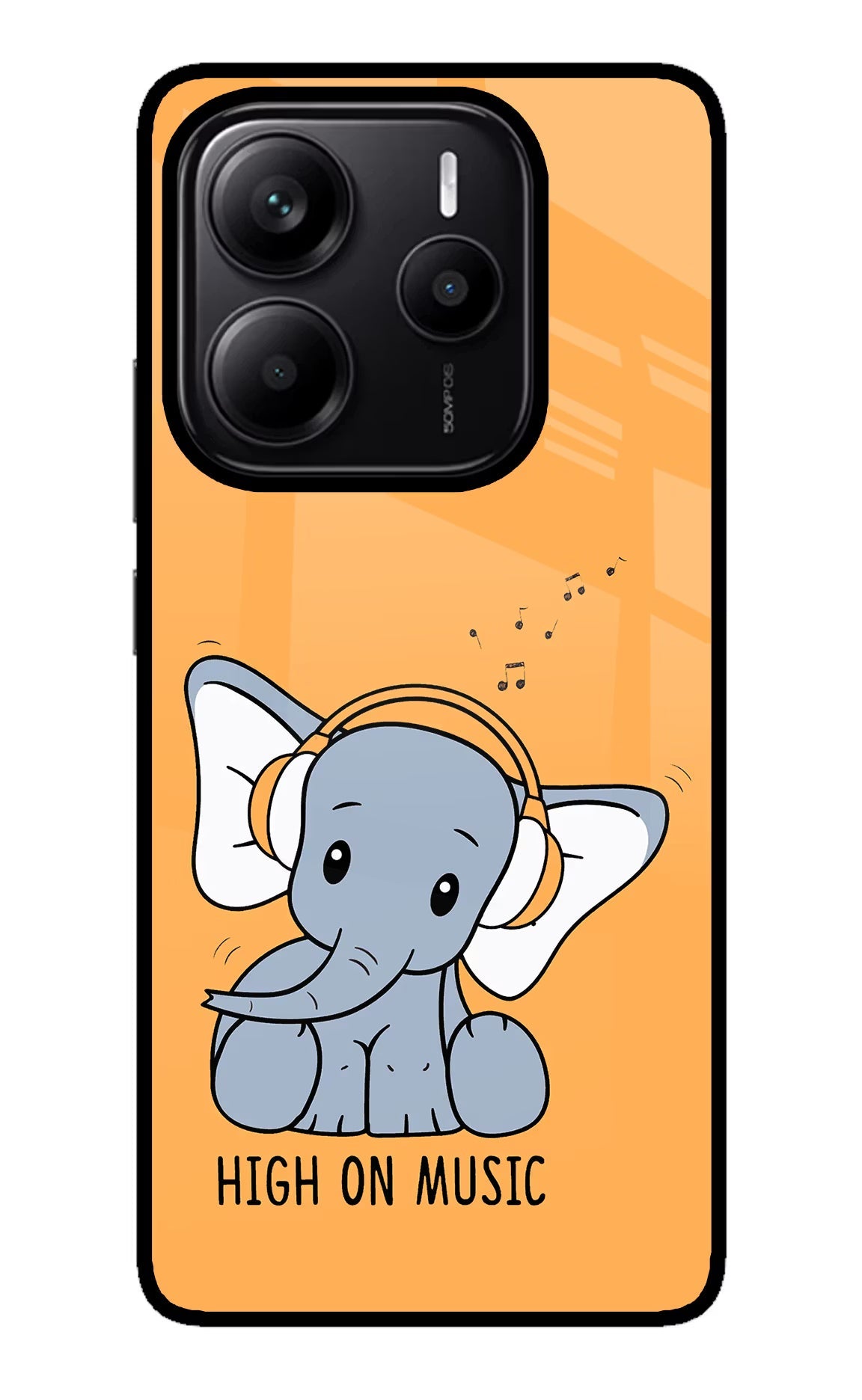 High On Music Redmi Note 14 5G Glass Case Back Cover by Casekaro