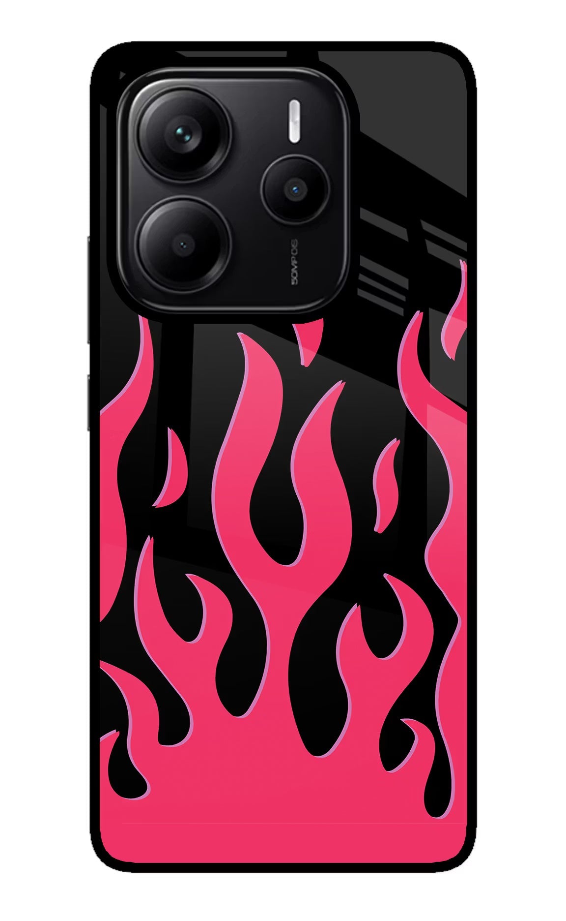 Fire Flames Redmi Note 14 5G Glass Case Back Cover by Casekaro