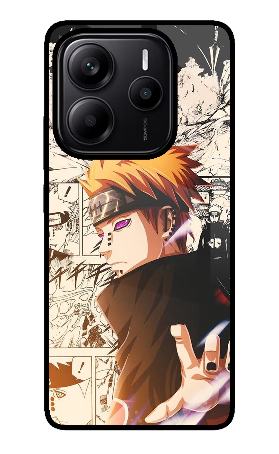 Pain Anime Redmi Note 14 5G Glass Case Back Cover by Casekaro