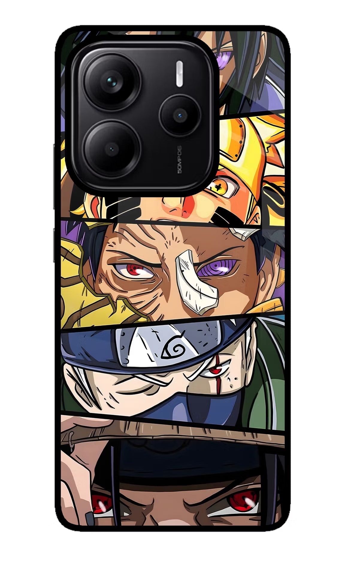 Naruto Character Redmi Note 14 5G Glass Case Back Cover by Casekaro