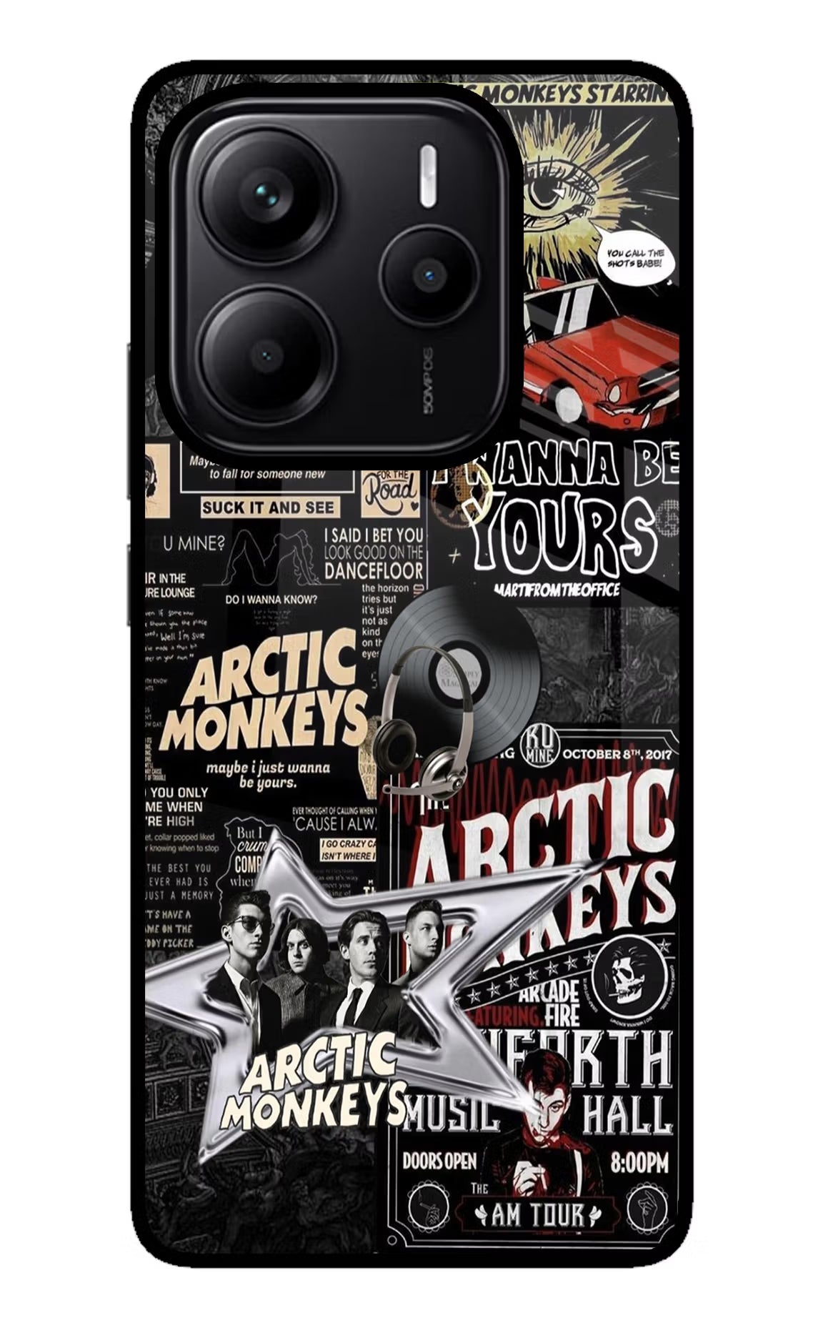 Arctic Monkeys Redmi Note 14 5G Glass Case Back Cover by Casekaro