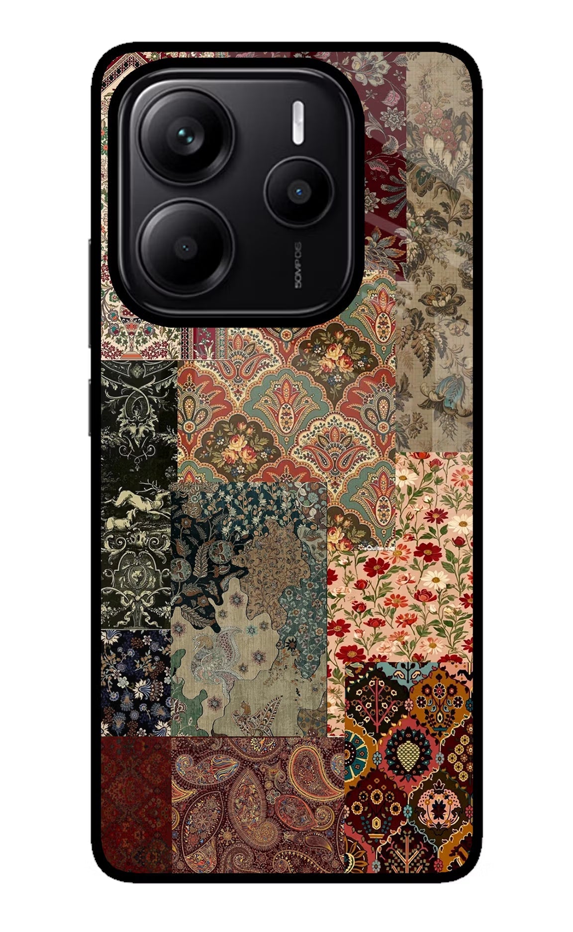 Desi Print Redmi Note 14 5G Glass Case Back Cover by Casekaro