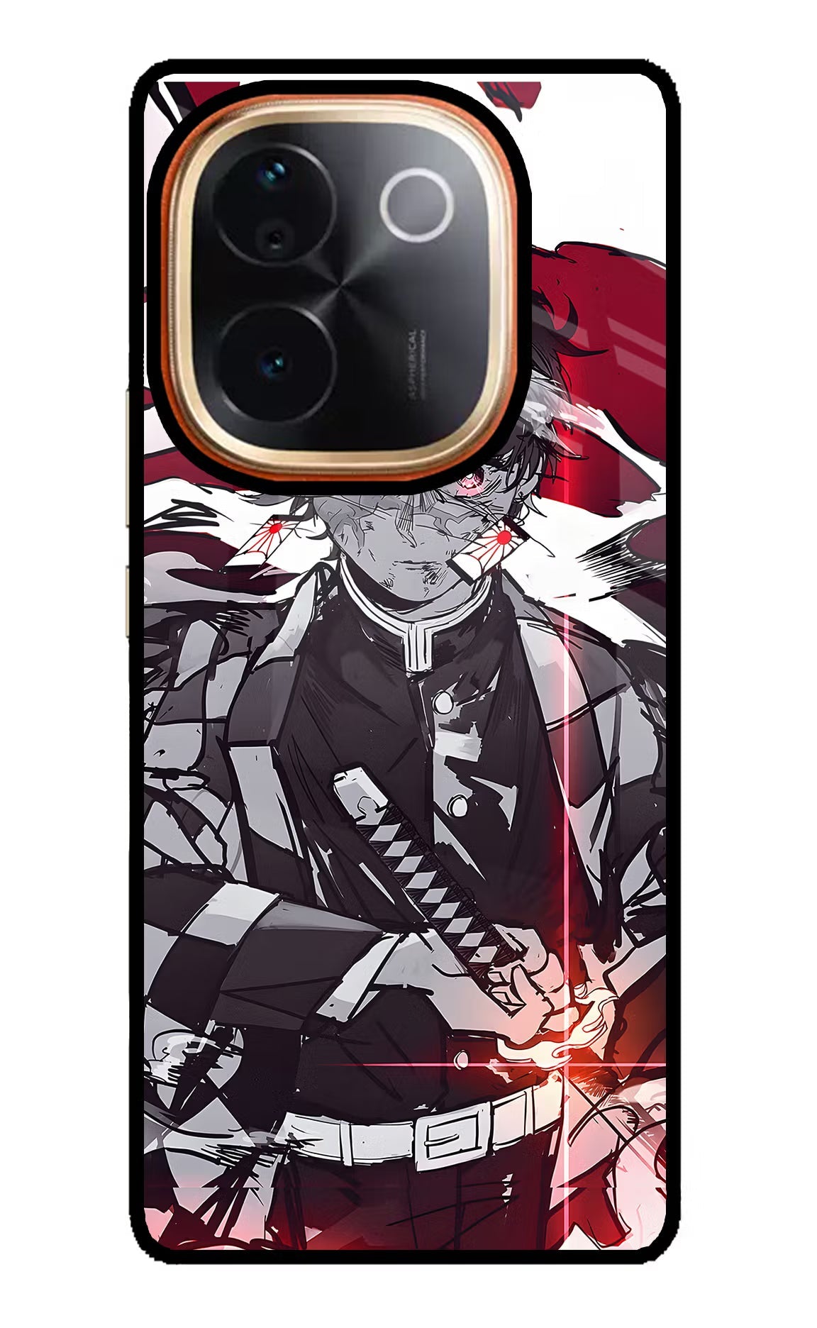 Demon Slayer IQOO Z9S Pro 5G Glass Case Back Cover by Casekaro