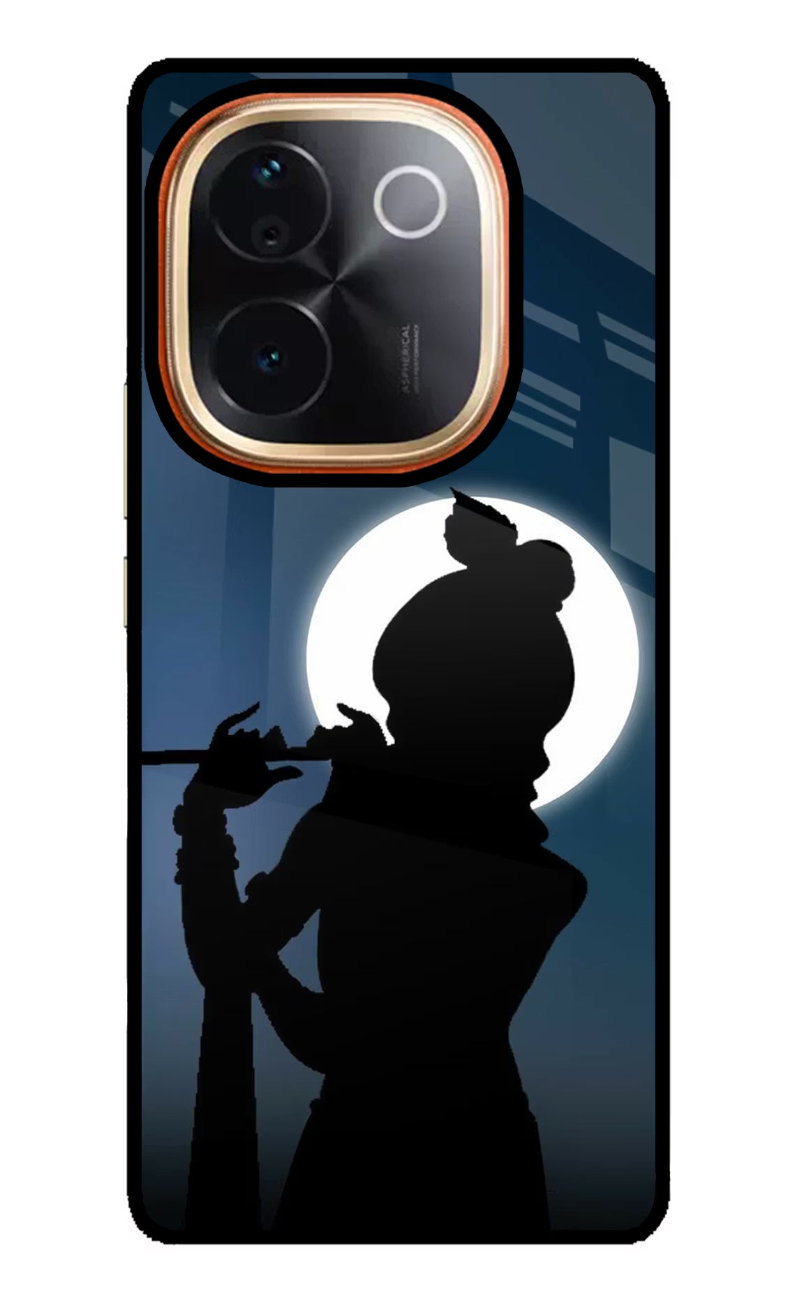 Shri Krishna Silhouette IQOO Z9S Pro 5G Glass Case Back Cover by Casekaro
