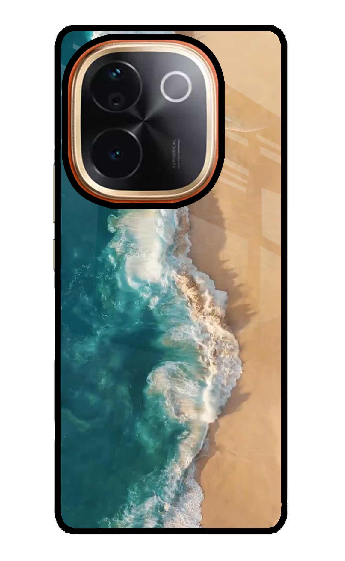 Ocean Beach IQOO Z9S Pro 5G Glass Case Back Cover by Casekaro