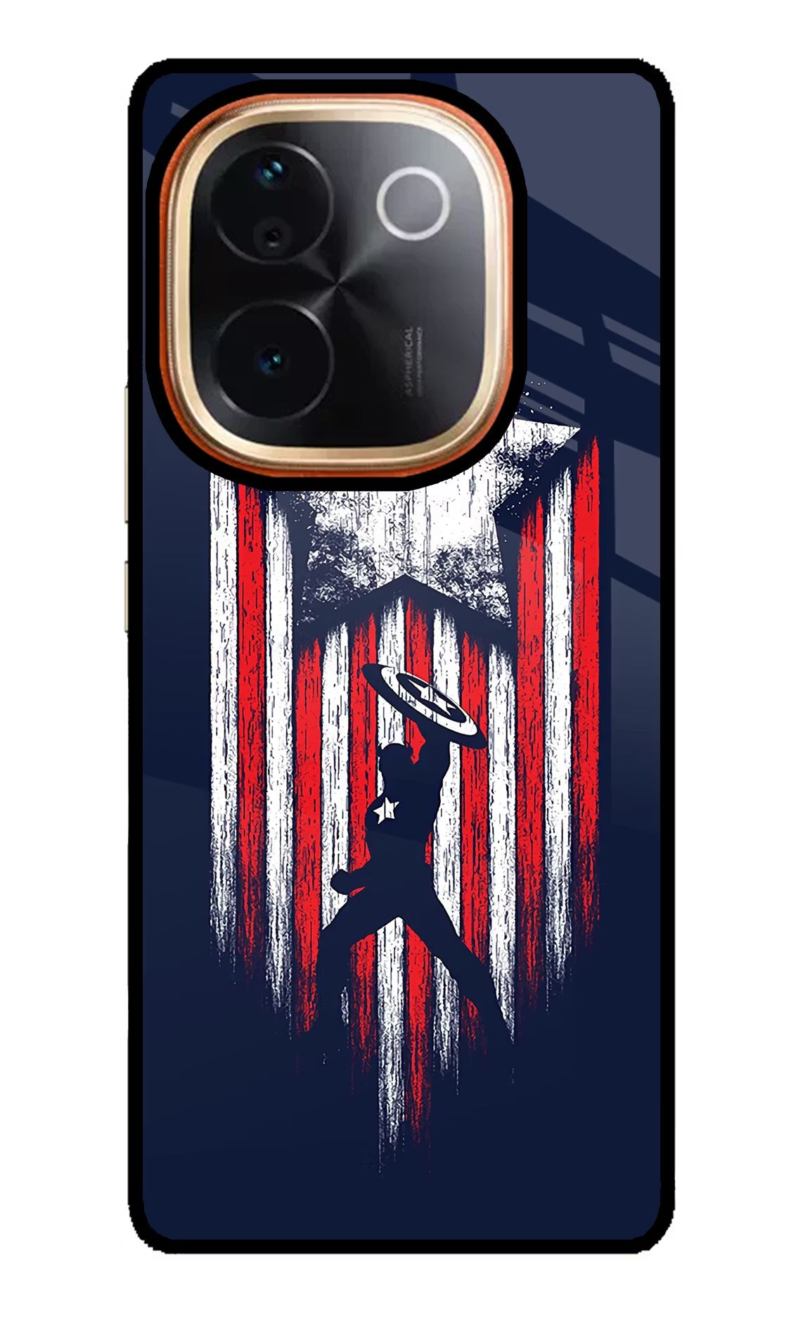 Captain America Marvel Art IQOO Z9S Pro 5G Glass Case Back Cover by Casekaro