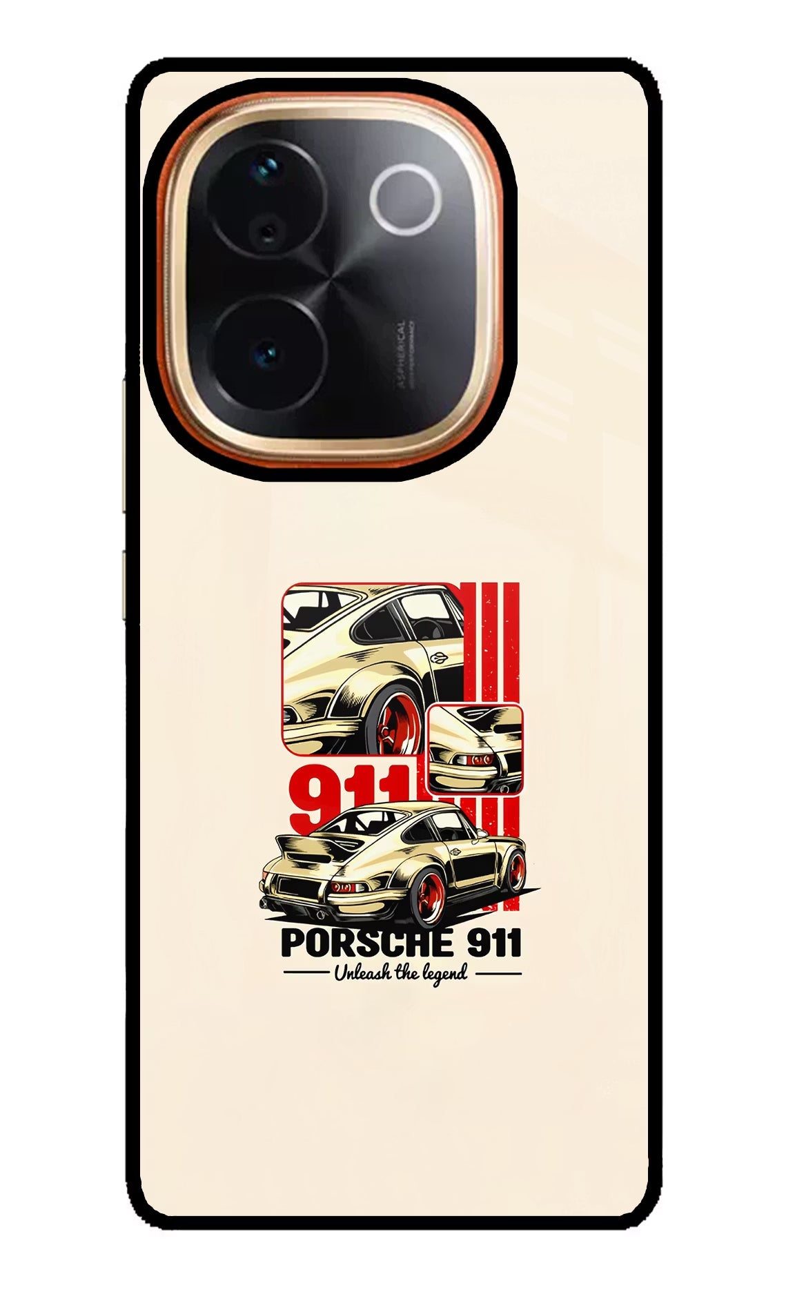 Classic Porsche 911 IQOO Z9S Pro 5G Glass Case Back Cover by Casekaro