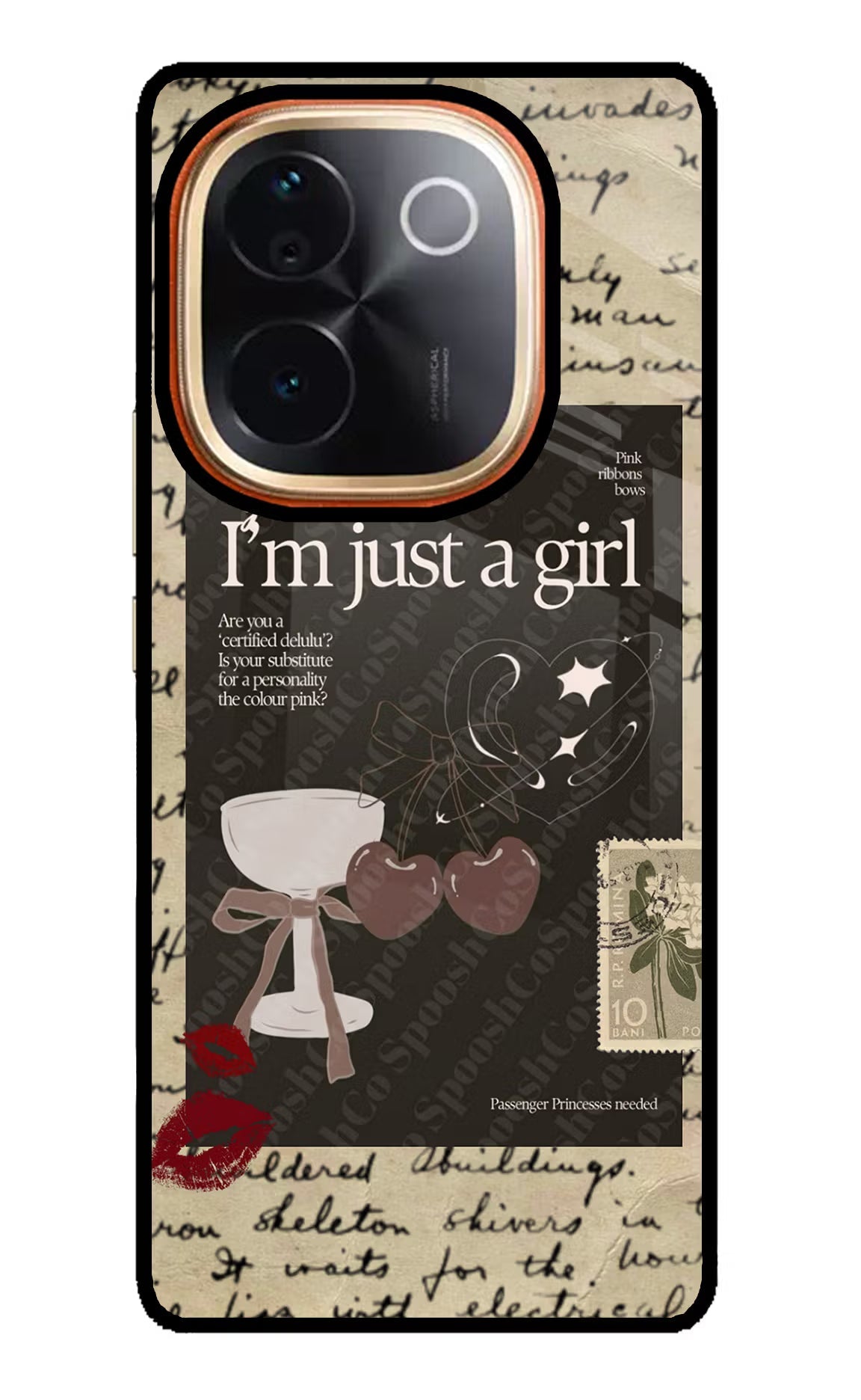 I am just a girl IQOO Z9S Pro 5G Glass Case Back Cover by Casekaro