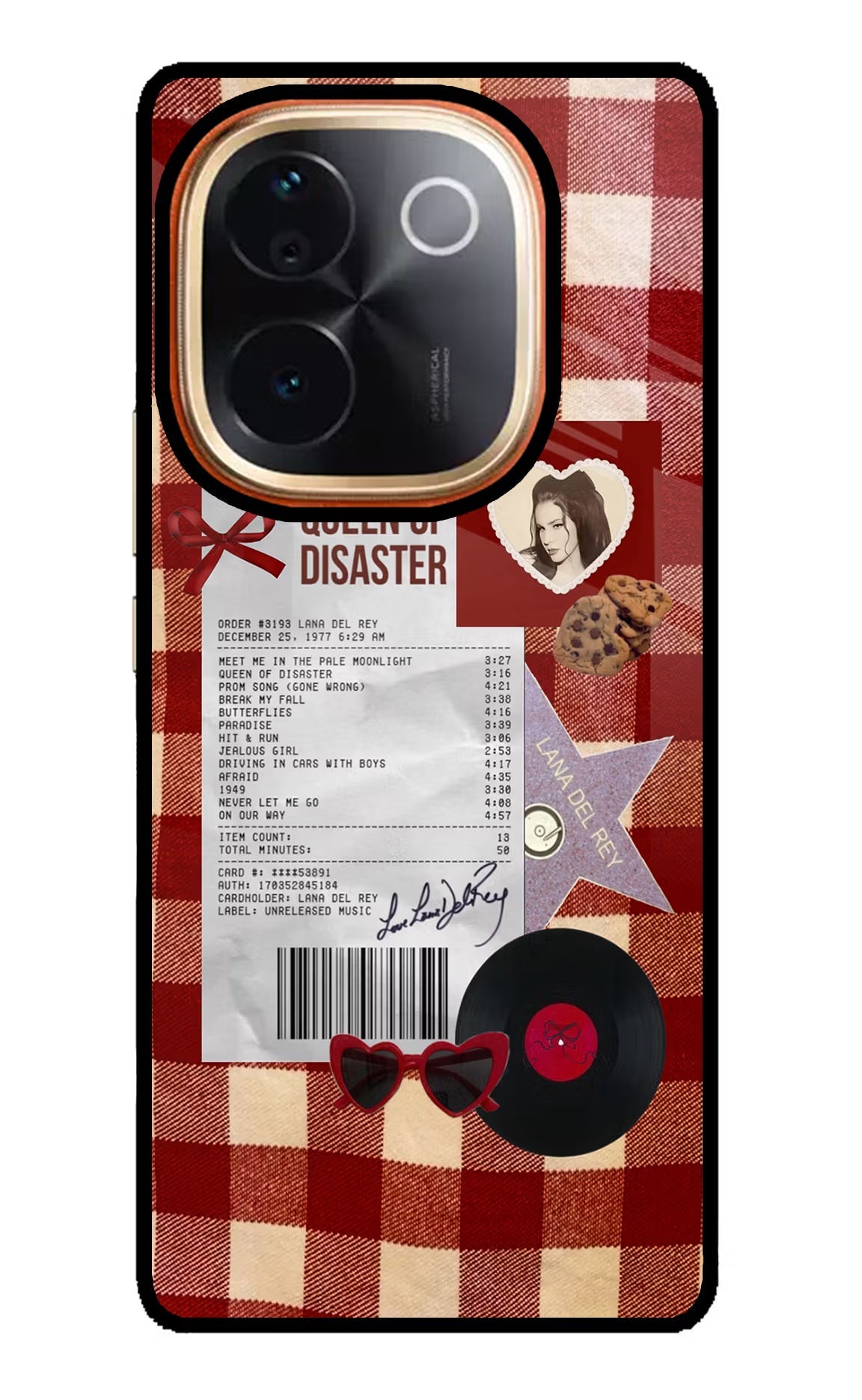 Queen of Disaster IQOO Z9S Pro 5G Glass Case Back Cover by Casekaro
