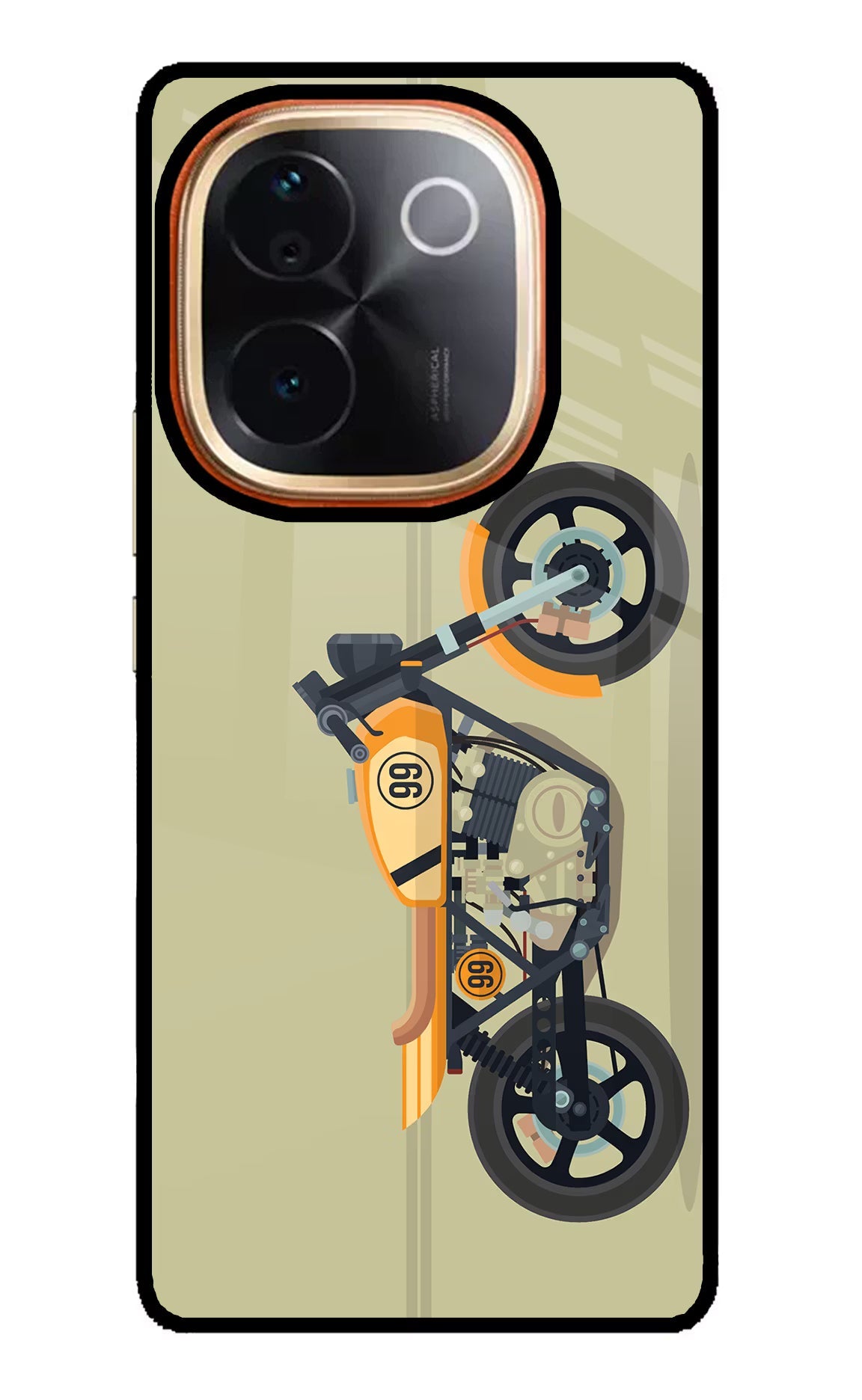 Vertical Speedster IQOO Z9S Pro 5G Glass Case Back Cover by Casekaro
