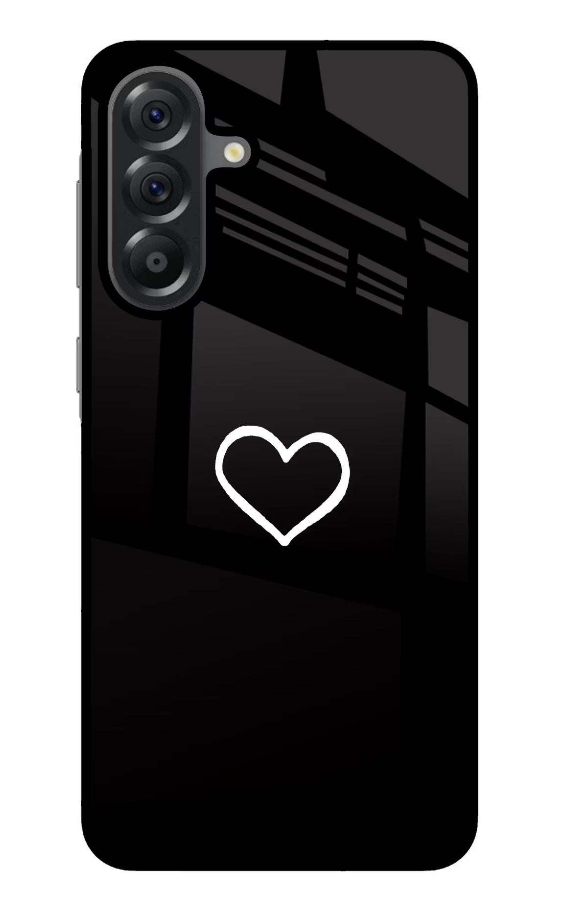 Heart Samsung A56 5G Glass Case Back Cover by Casekaro