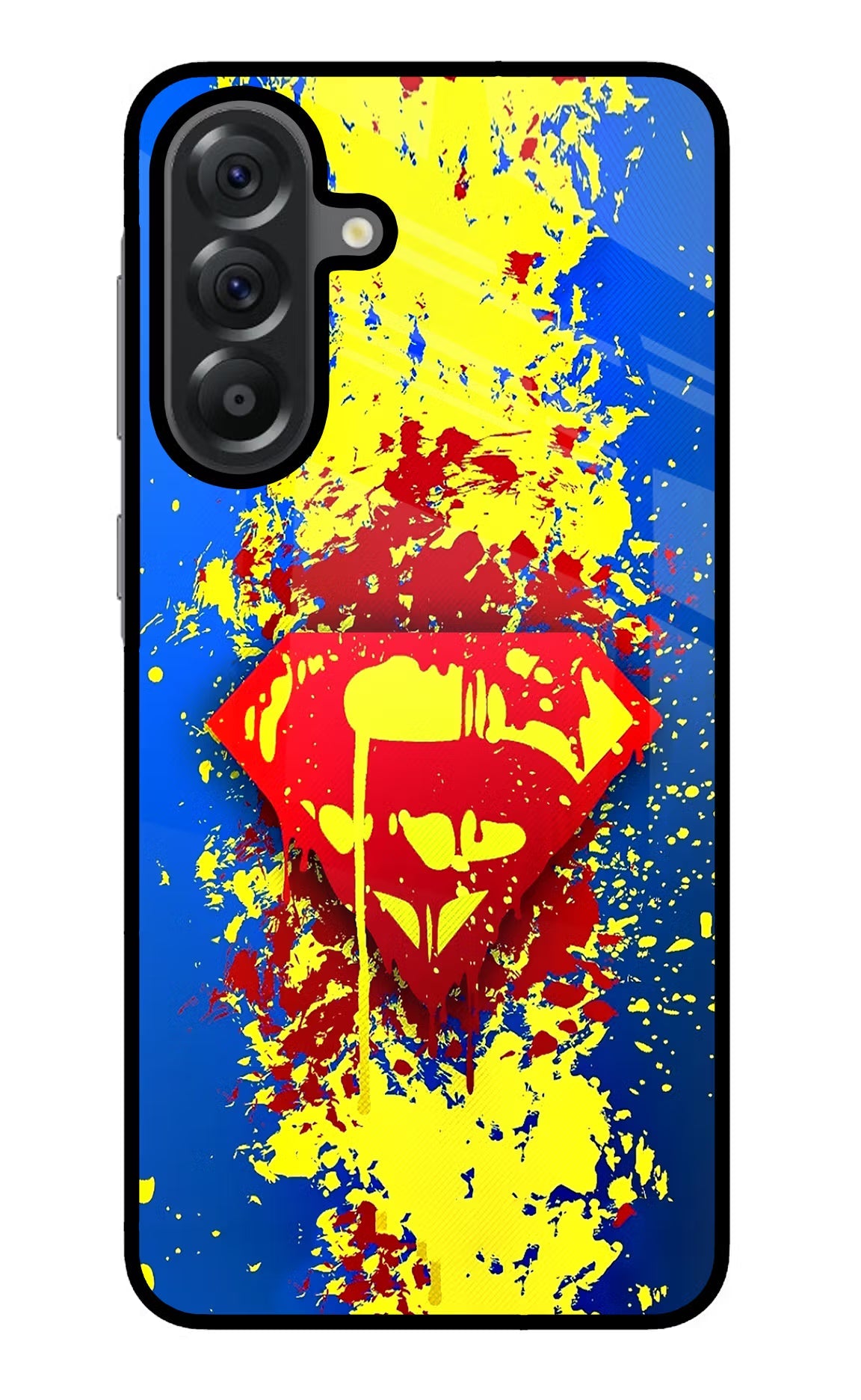 Superman logo Samsung A56 5G Glass Case Back Cover by Casekaro