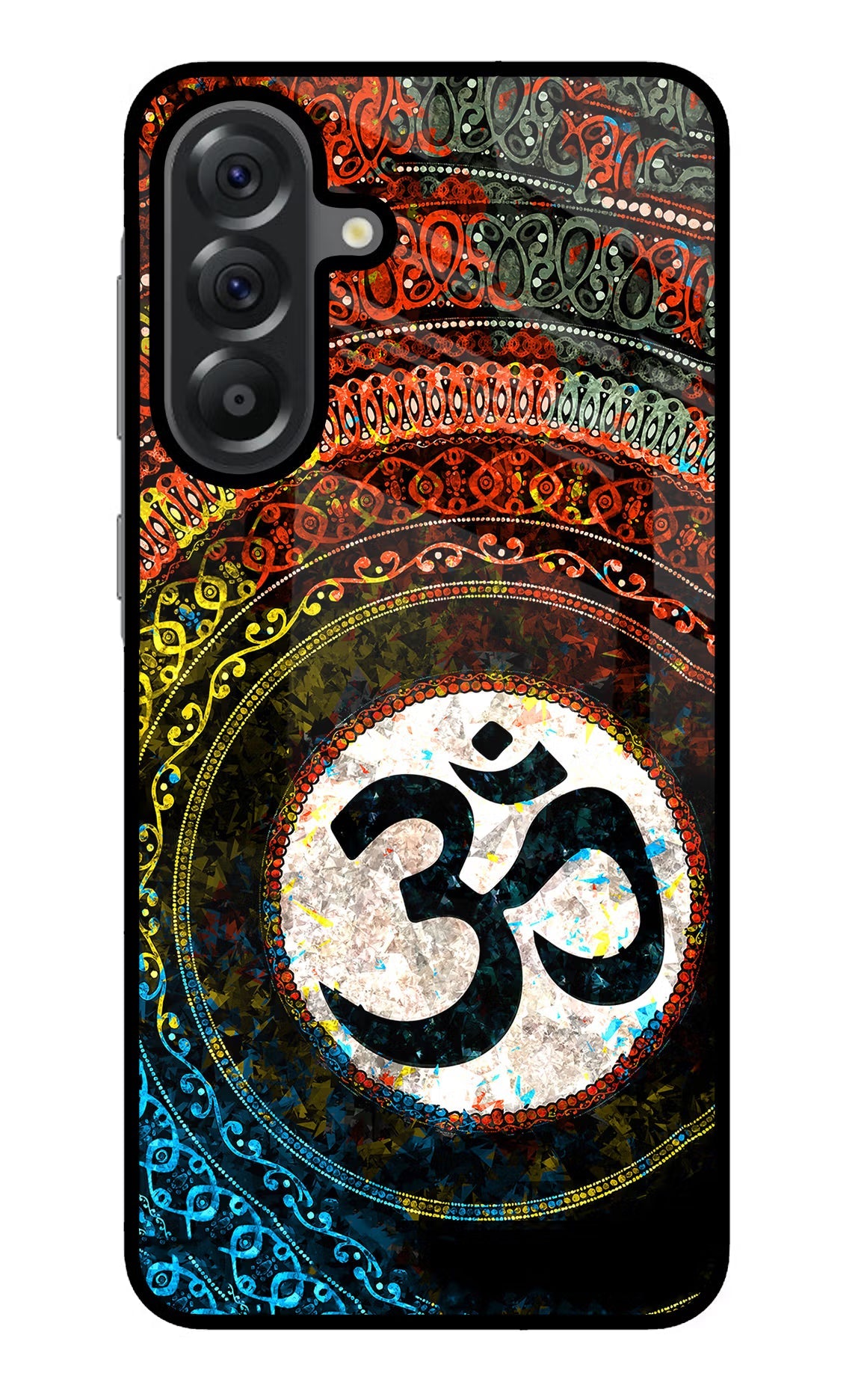 Om Cultural Samsung A56 5G Glass Case Back Cover by Casekaro