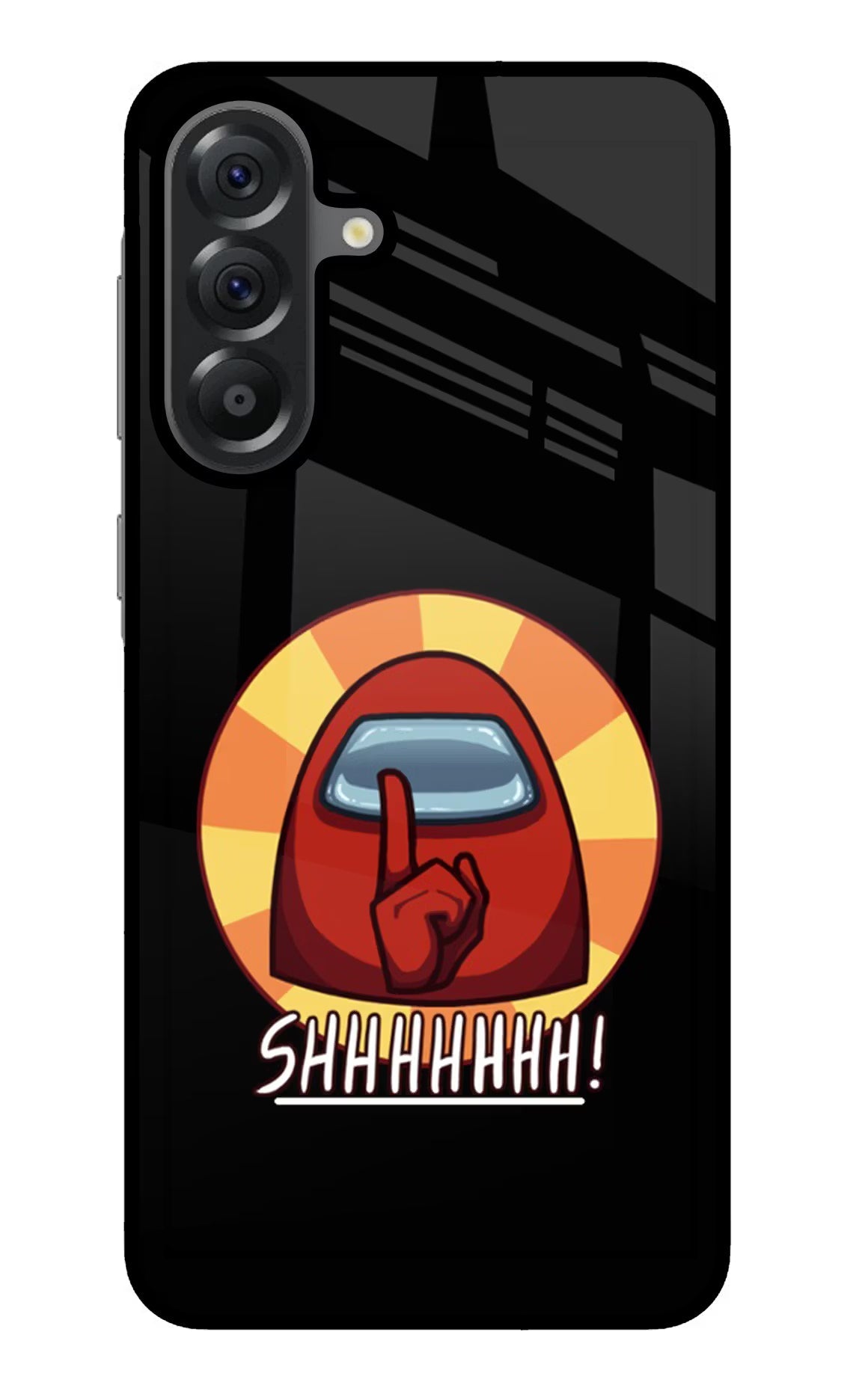 Among Us Shhh! Samsung A56 5G Glass Case Back Cover by Casekaro