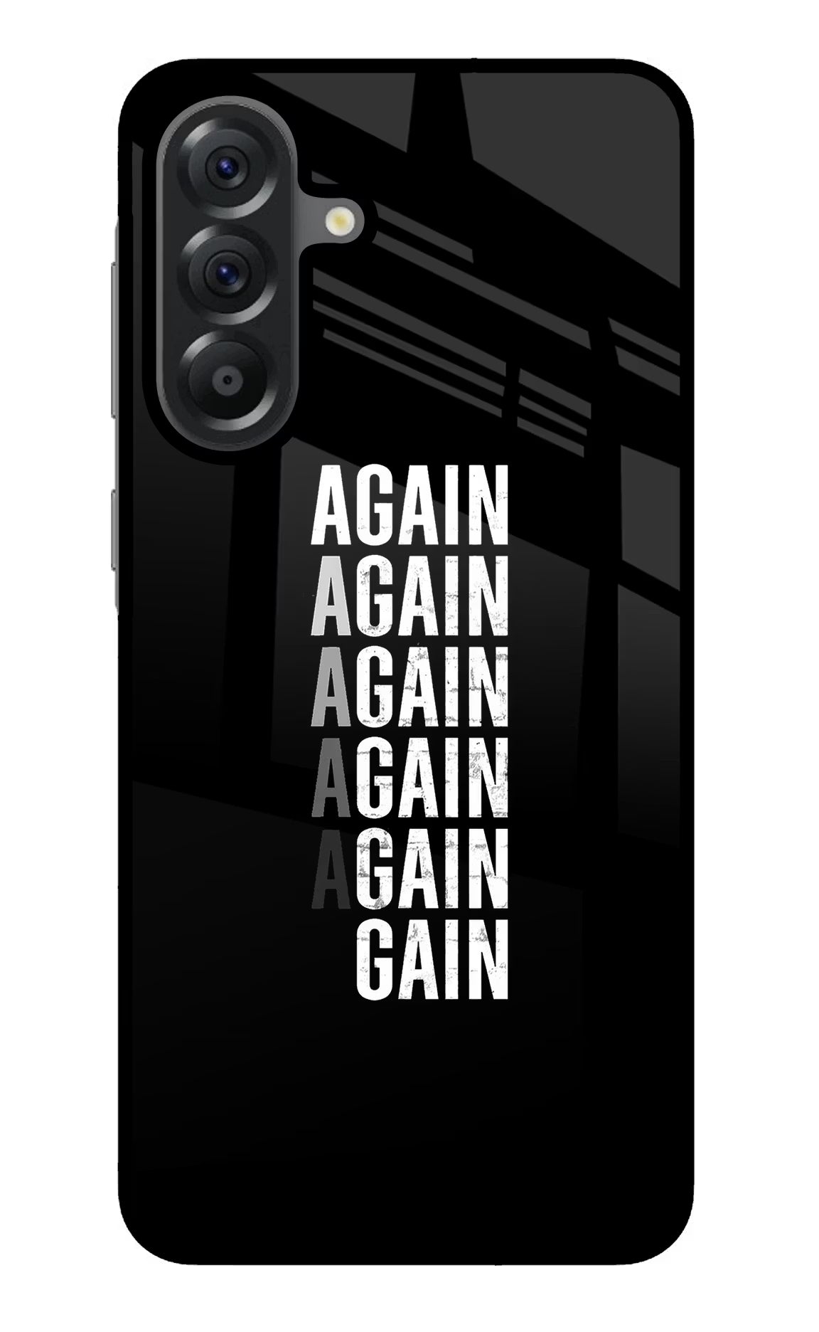 Again Again Gain Samsung A56 5G Glass Case Back Cover by Casekaro