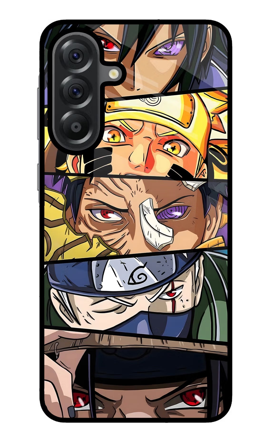 Naruto Character Samsung A56 5G Glass Case Back Cover by Casekaro
