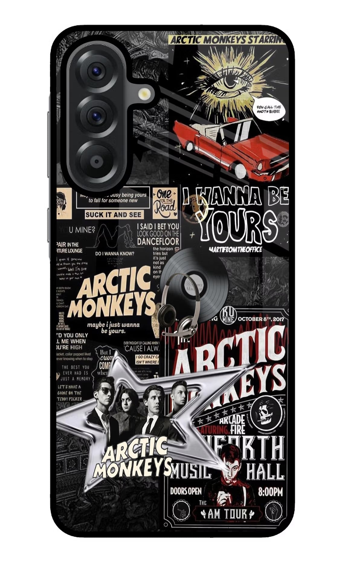 Arctic Monkeys Samsung A56 5G Glass Case Back Cover by Casekaro
