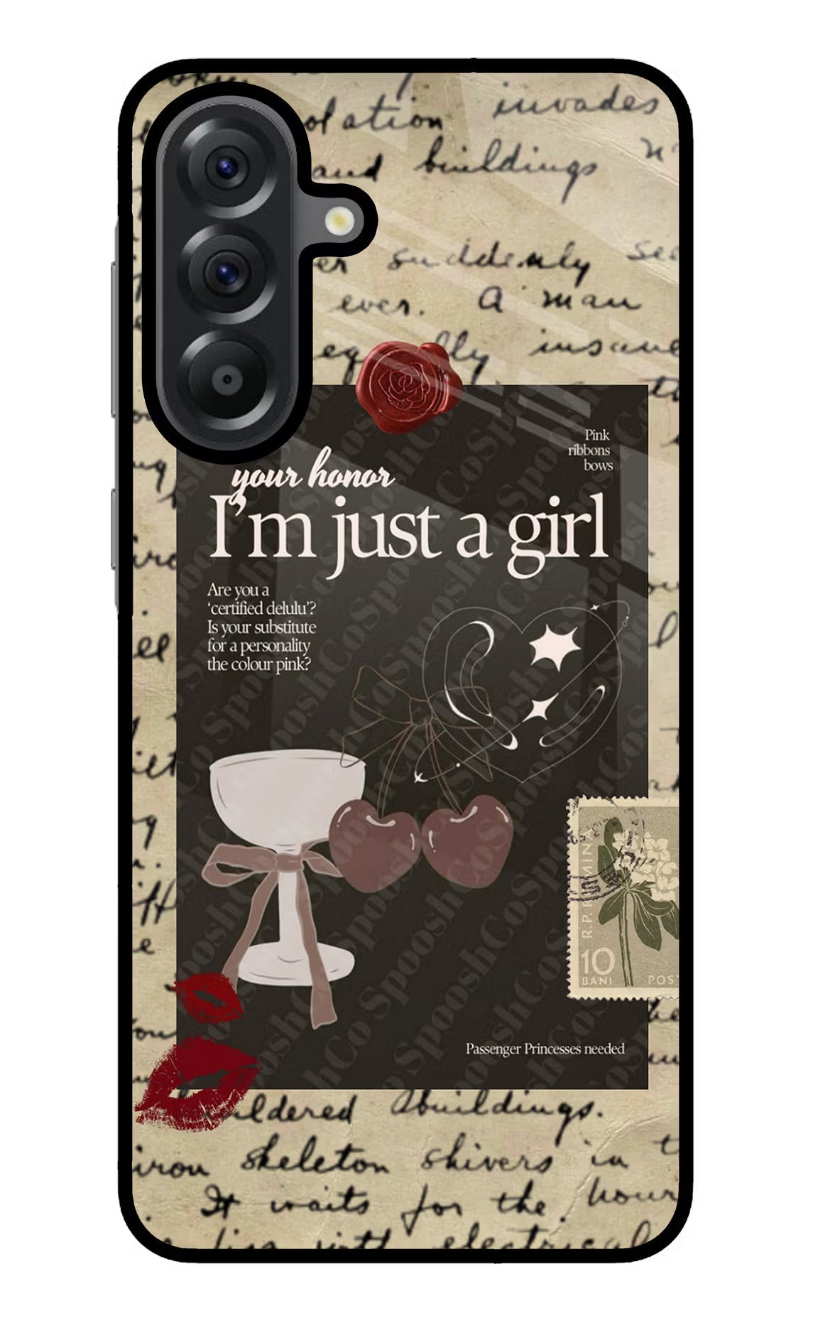 I am just a girl Samsung A56 5G Glass Case Back Cover by Casekaro