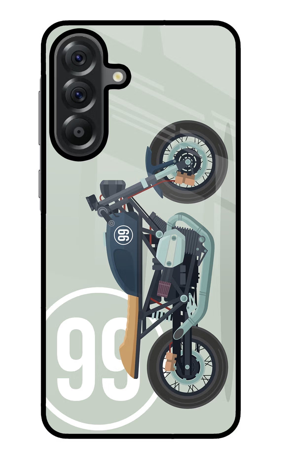 Classic Cafe Racer 99 Samsung A56 5G Glass Case Back Cover by Casekaro