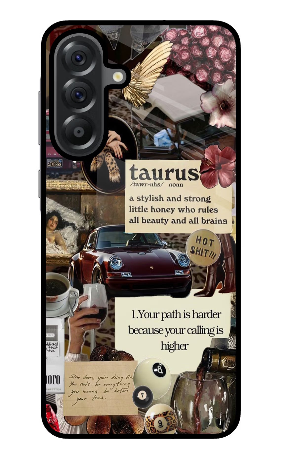 Taurus Zodiac Samsung A56 5G Glass Case Back Cover by Casekaro