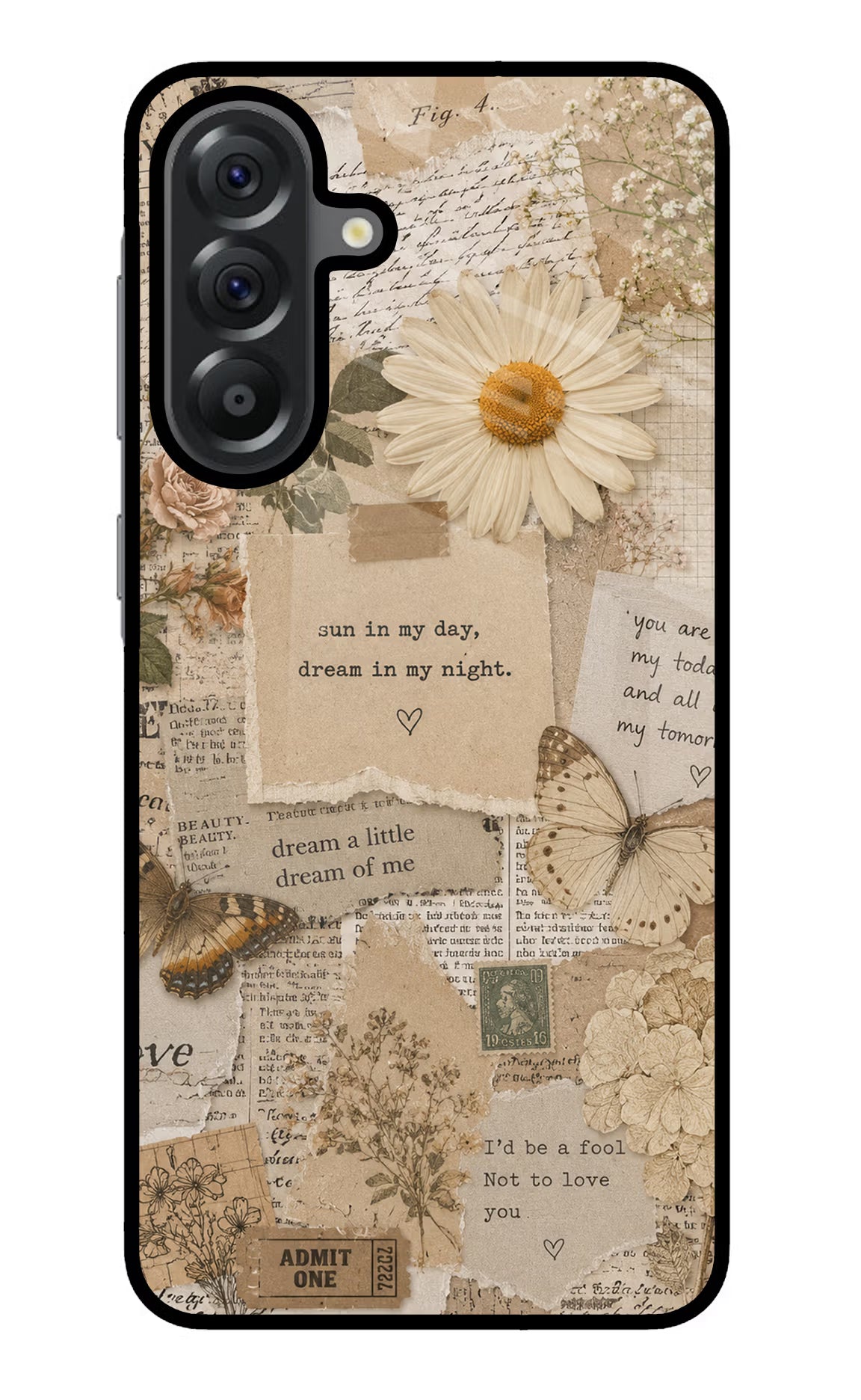Vintage case Samsung A56 5G Glass Case Back Cover by Casekaro
