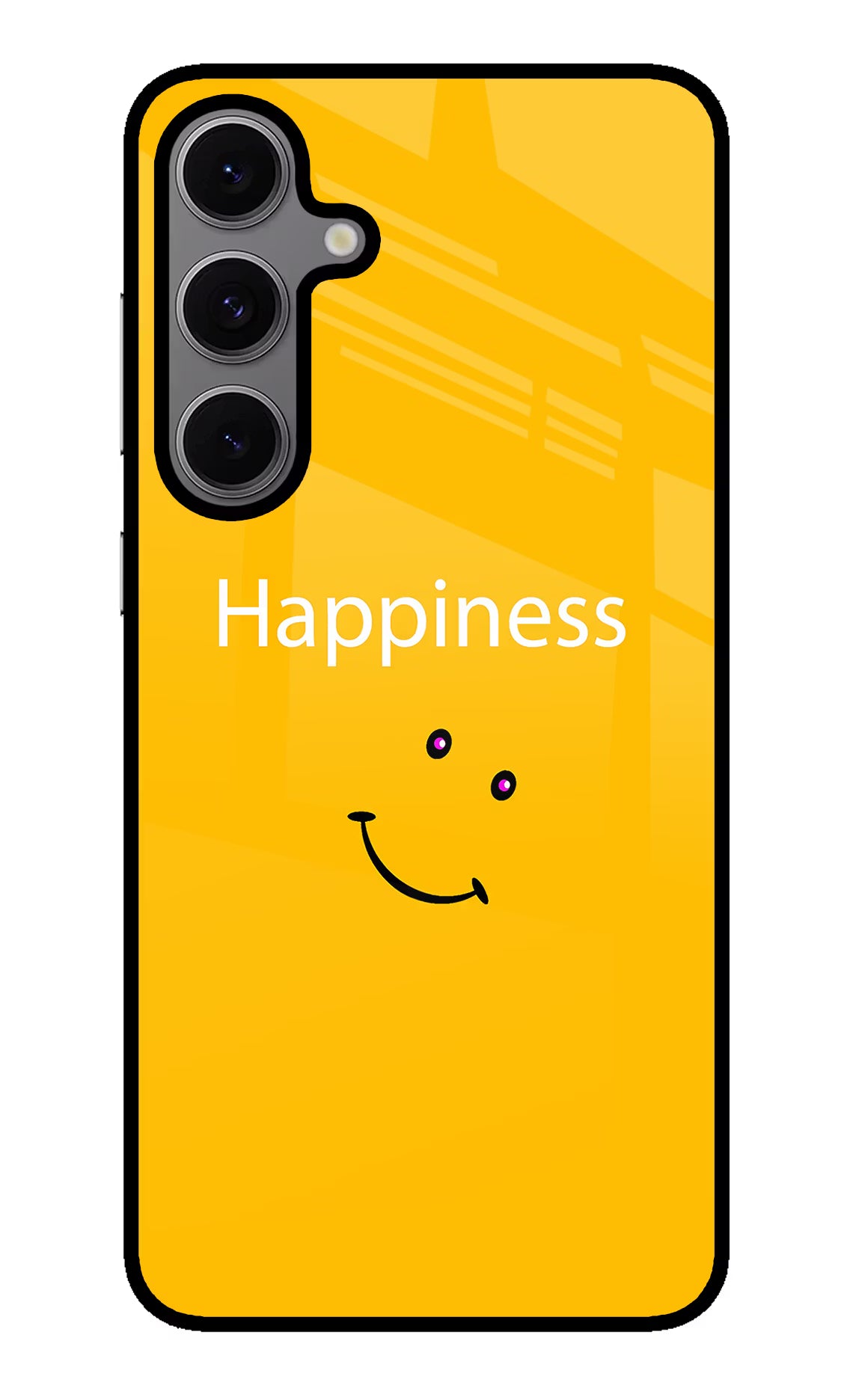 Happiness With Smiley Samsung S24 FE 5G Glass Case Back Cover by Casekaro