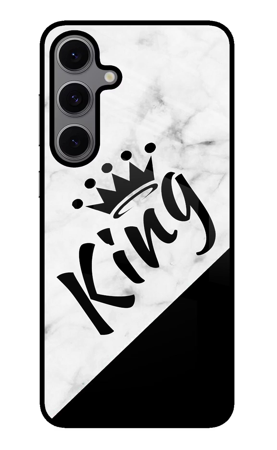 King Samsung S24 FE 5G Glass Case Back Cover by Casekaro