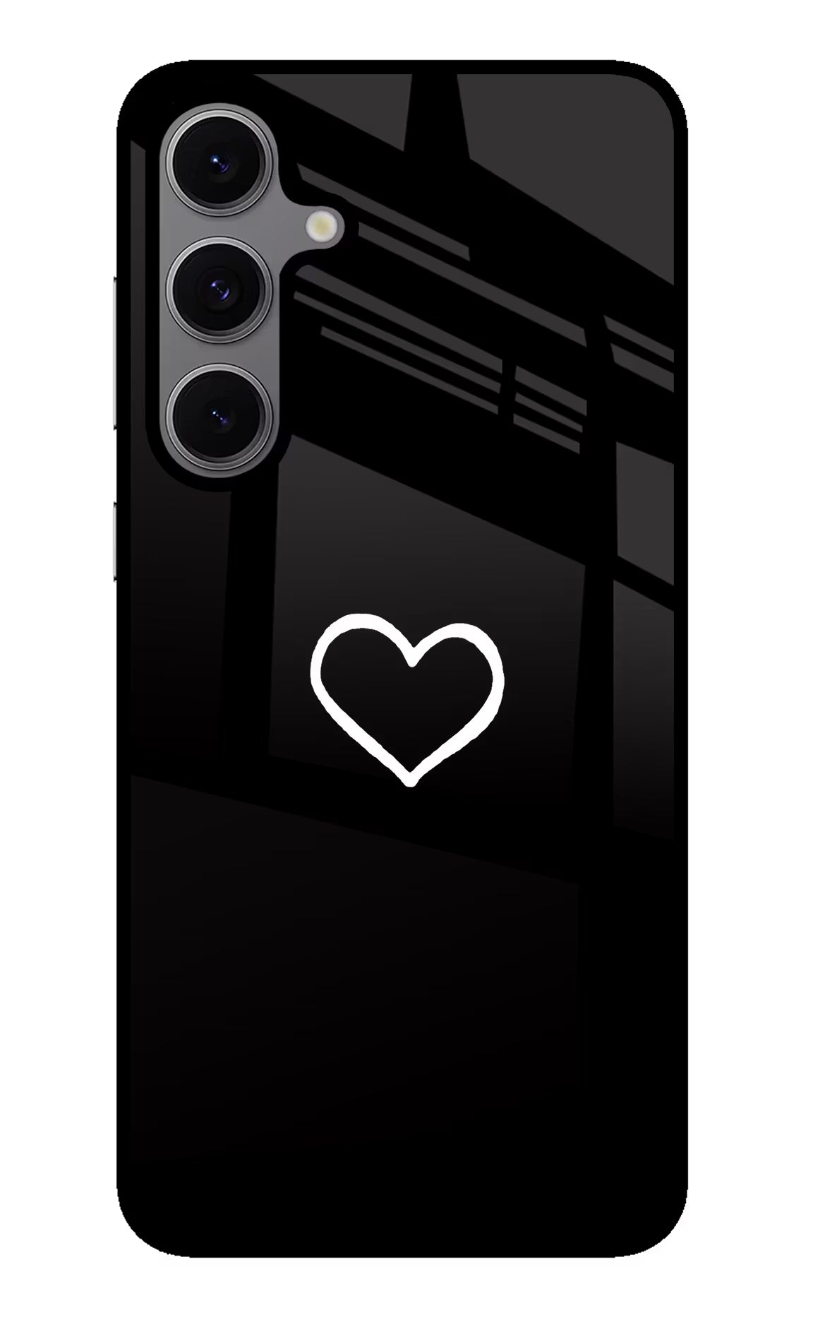 Heart Samsung S24 FE 5G Glass Case Back Cover by Casekaro