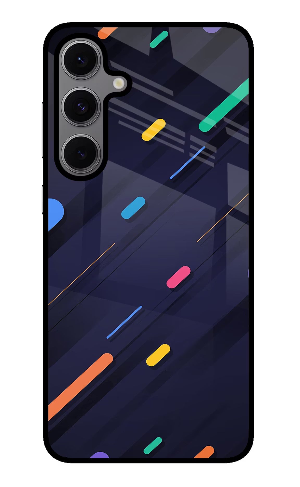 Abstract Design Samsung S24 FE 5G Glass Case Back Cover by Casekaro