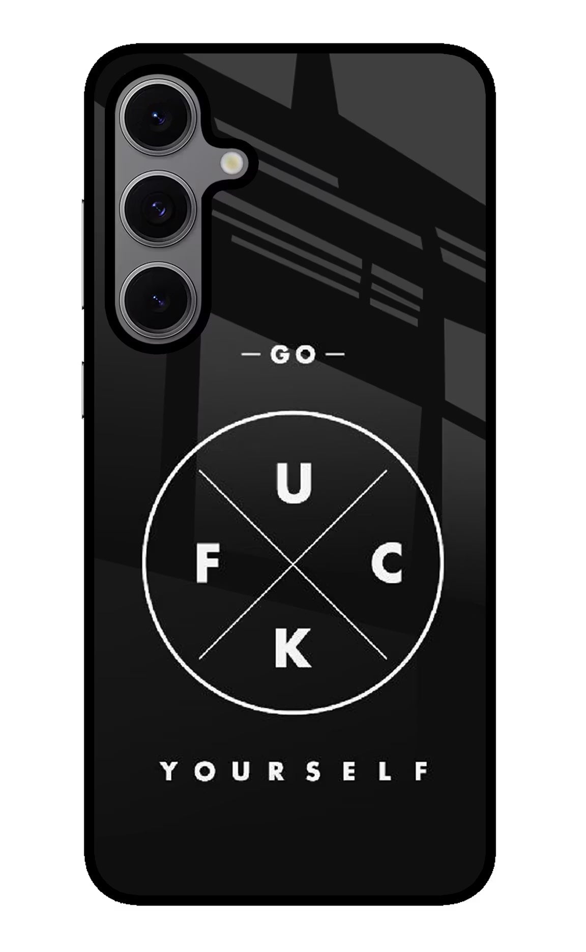Go Fuck Yourself Samsung S24 FE 5G Glass Case Back Cover by Casekaro