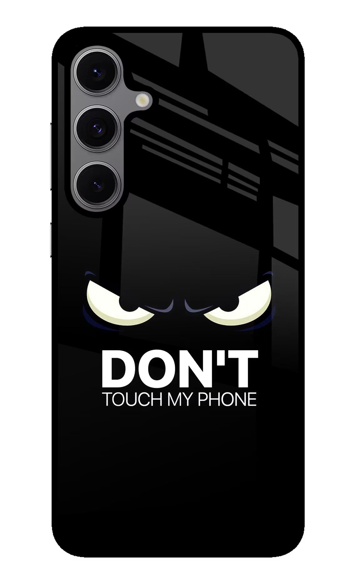 Don'T Touch My Phone Samsung S24 FE 5G Glass Case Back Cover by Casekaro
