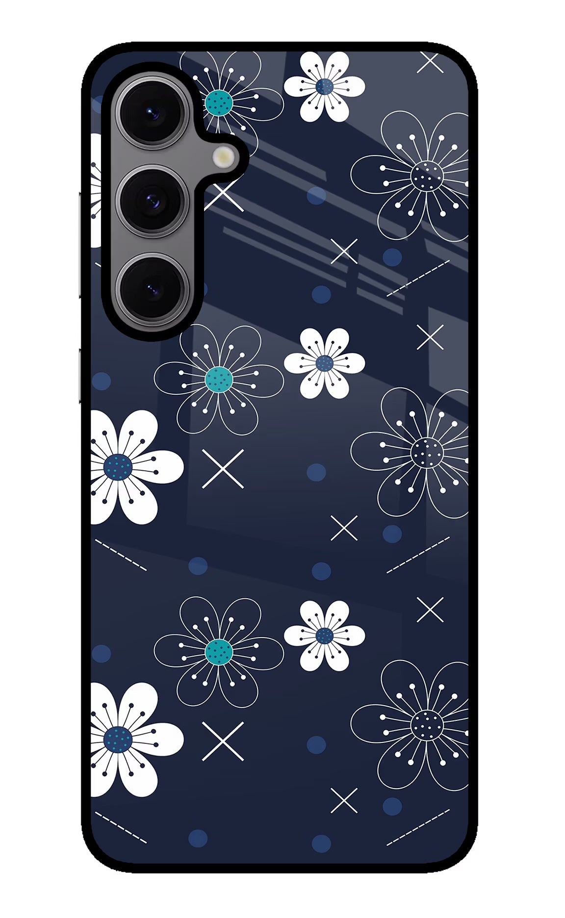 Flowers Samsung S24 FE 5G Glass Case Back Cover by Casekaro