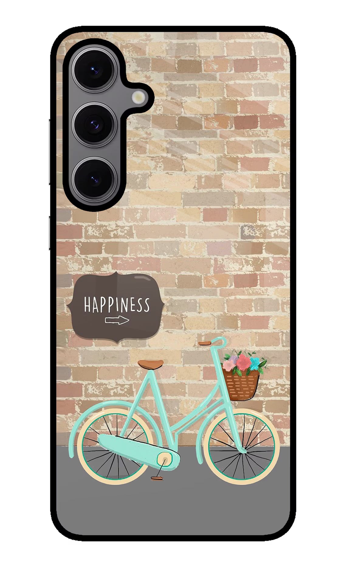 Happiness Artwork Samsung S24 FE 5G Glass Case Back Cover by Casekaro