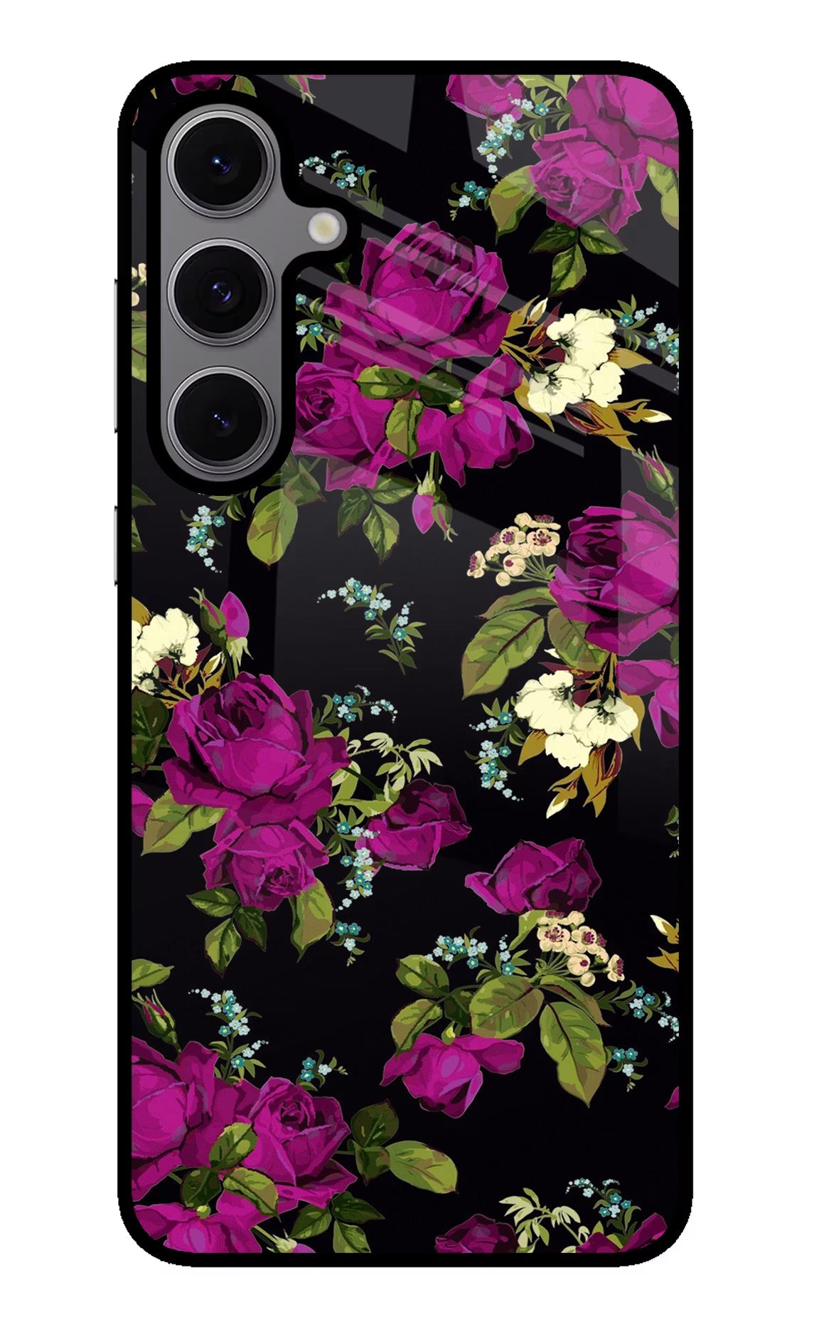 Flowers Samsung S24 FE 5G Glass Case Back Cover by Casekaro