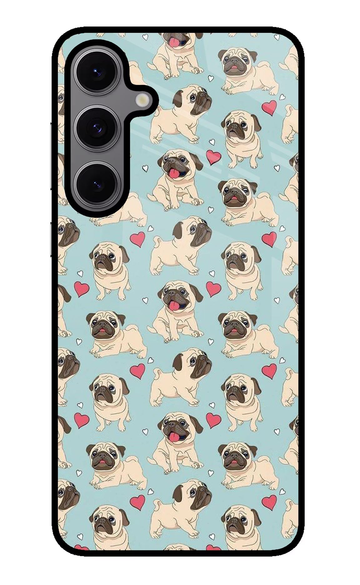 Pug Dog Samsung S24 FE 5G Glass Case Back Cover by Casekaro