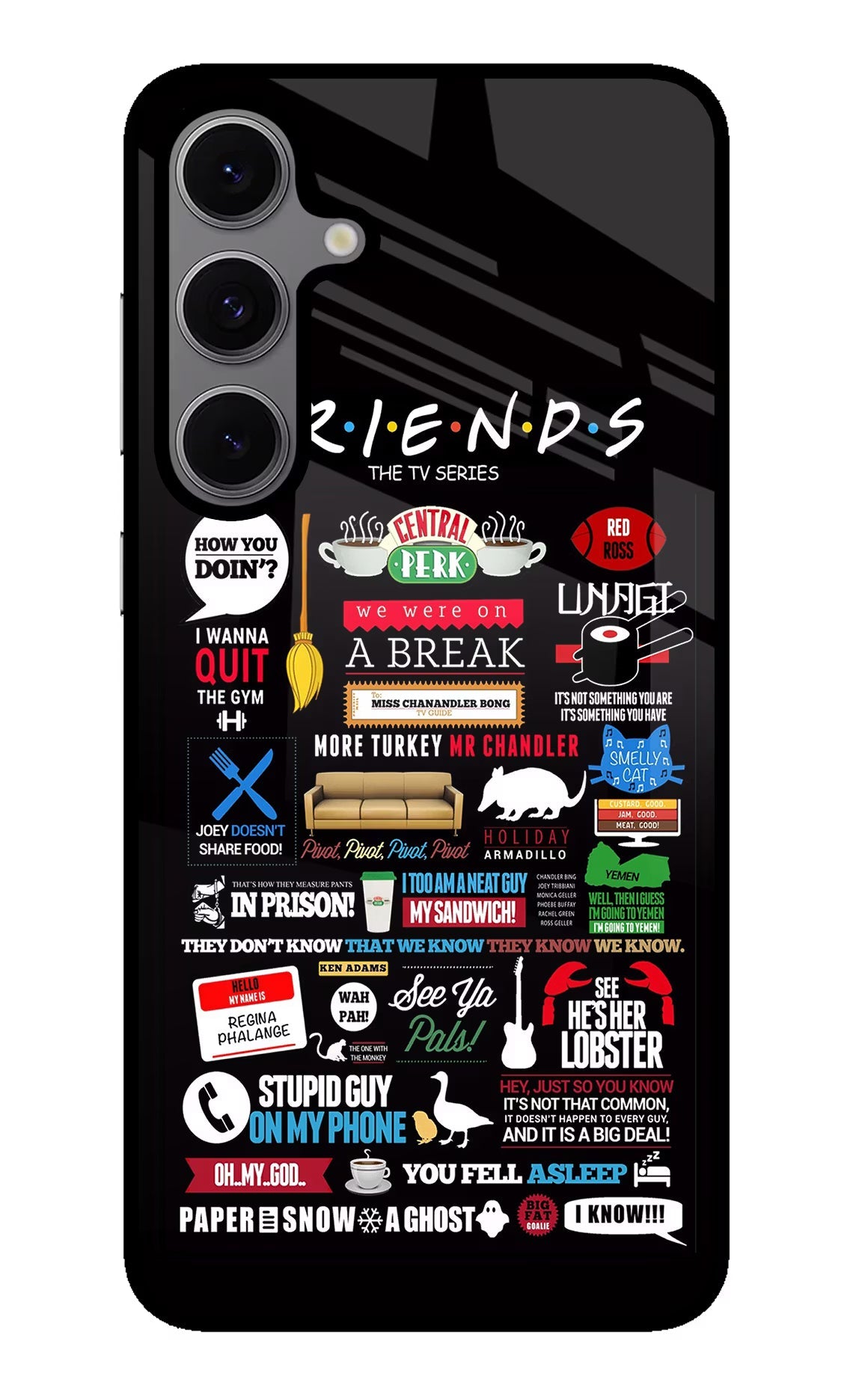 FRIENDS Samsung S24 FE 5G Glass Case Back Cover by Casekaro