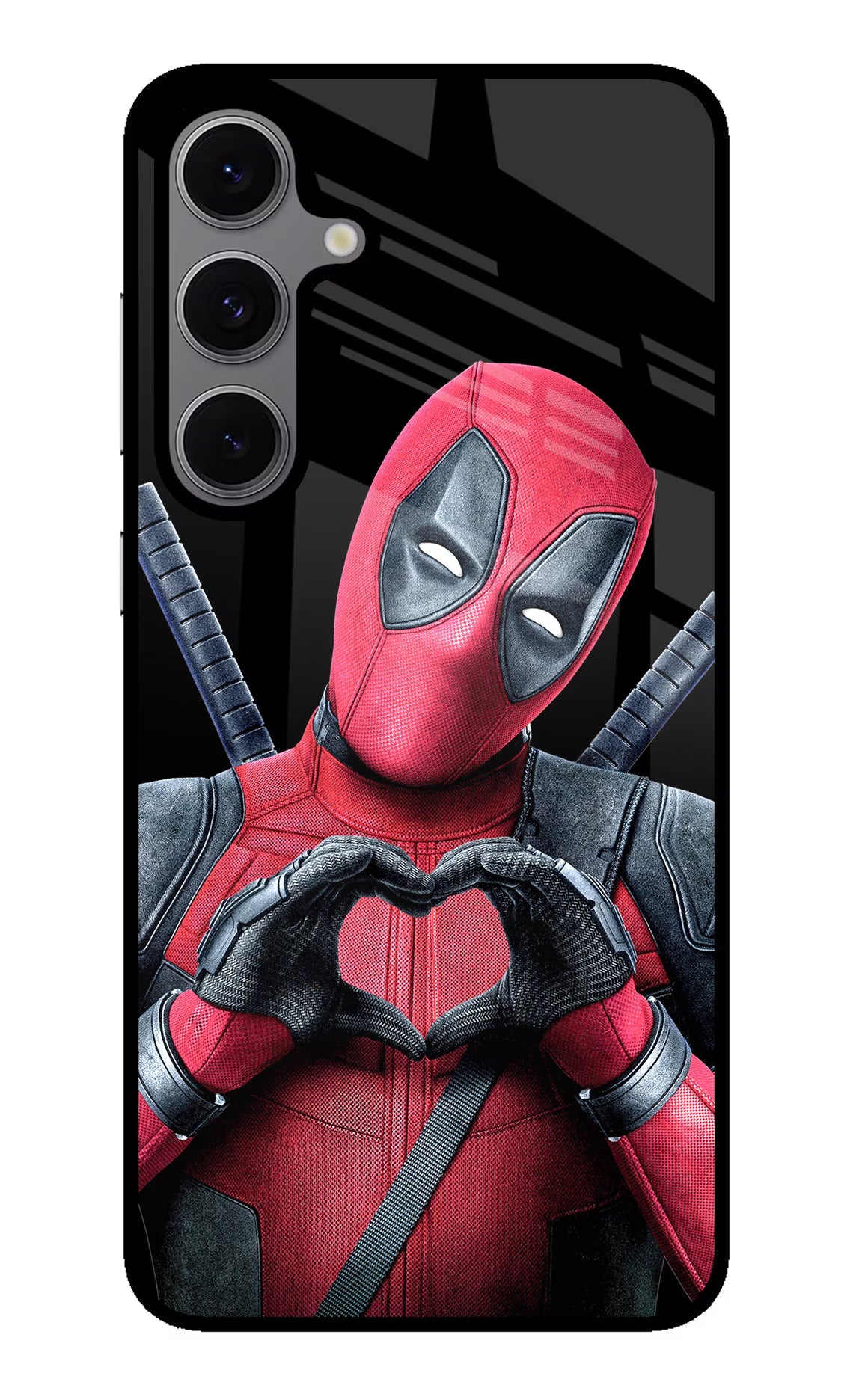 Deadpool Samsung S24 FE 5G Glass Case Back Cover by Casekaro