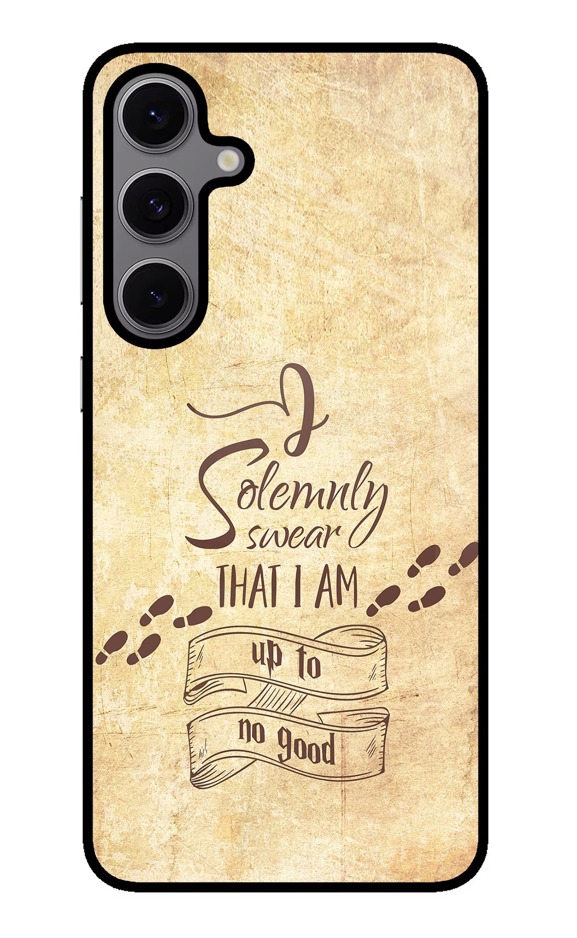I Solemnly swear that i up to no good Samsung S24 FE 5G Glass Case Back Cover by Casekaro