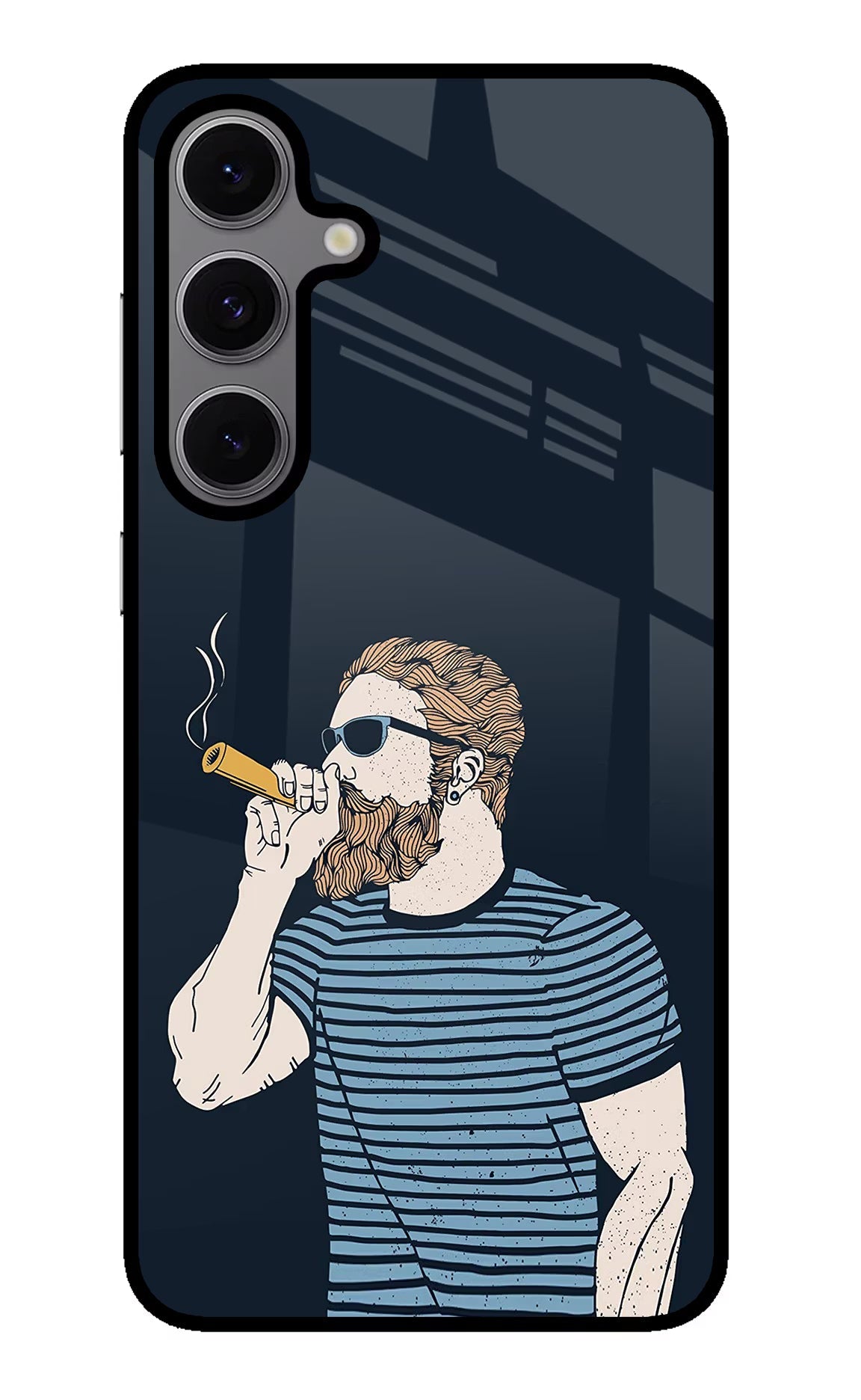 Smoking Samsung S24 FE 5G Glass Case Back Cover by Casekaro