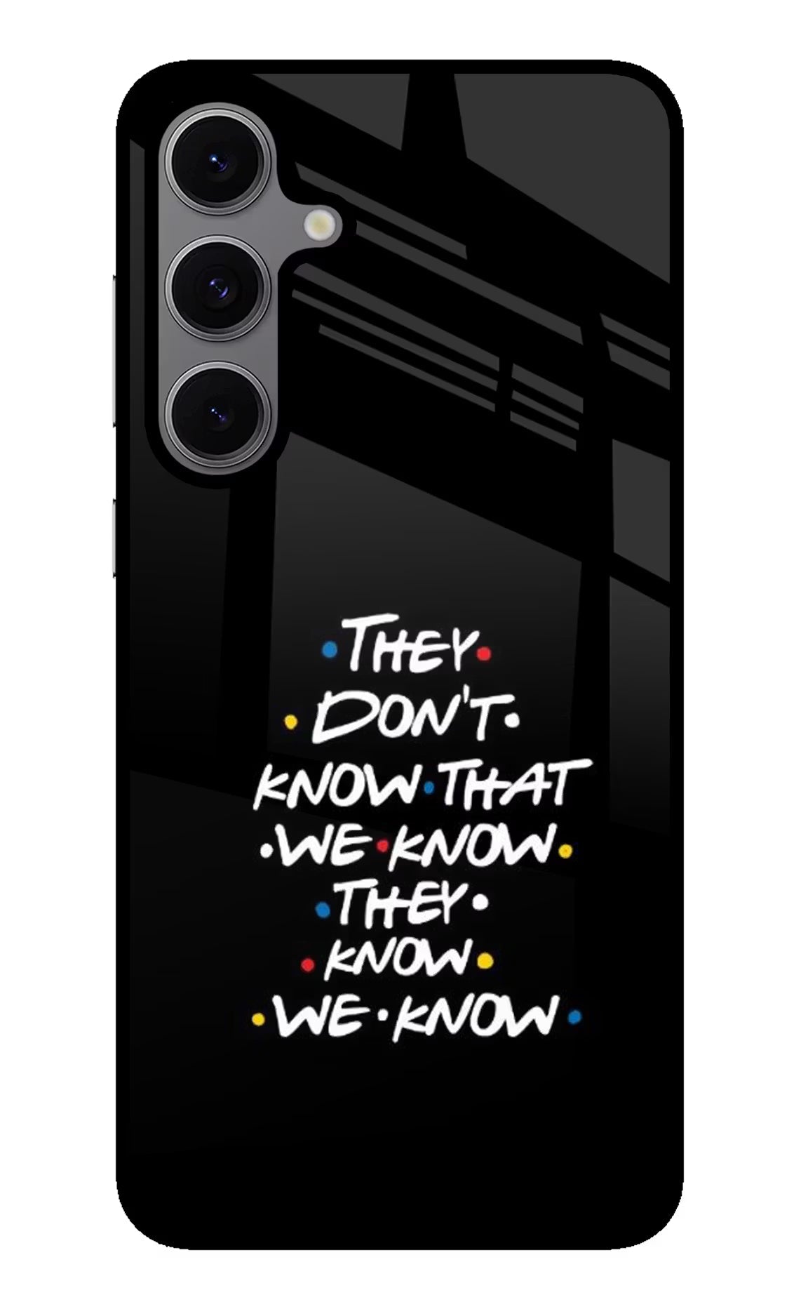 FRIENDS Dialogue Samsung S24 FE 5G Glass Case Back Cover by Casekaro